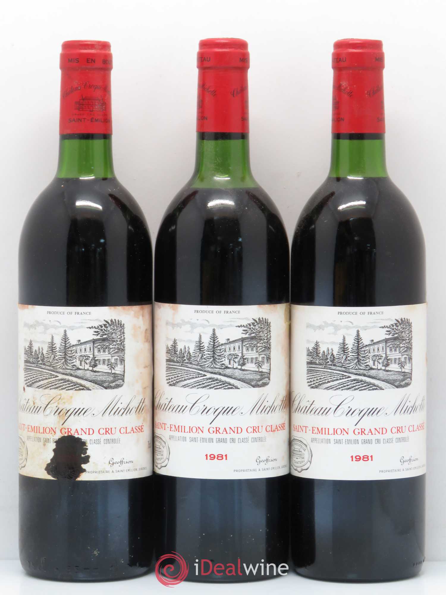 Château Croque Michotte 1981 - Lot de 11 bouteilles - 3