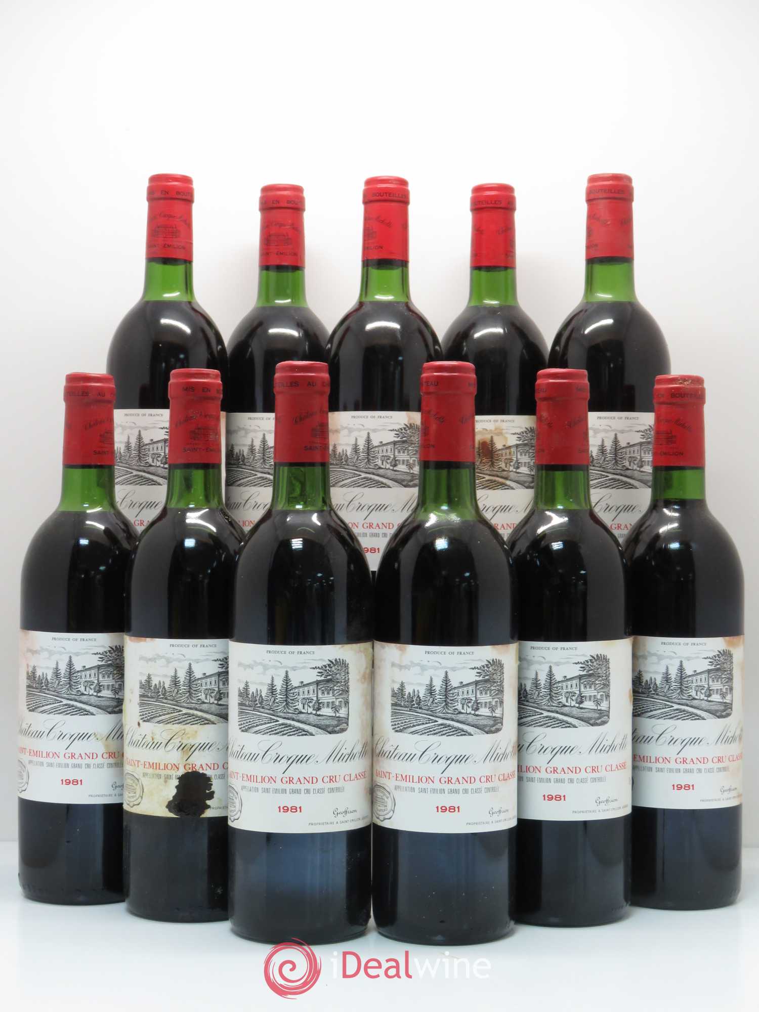 Château Croque Michotte 1981 - Lot de 11 bouteilles - 0