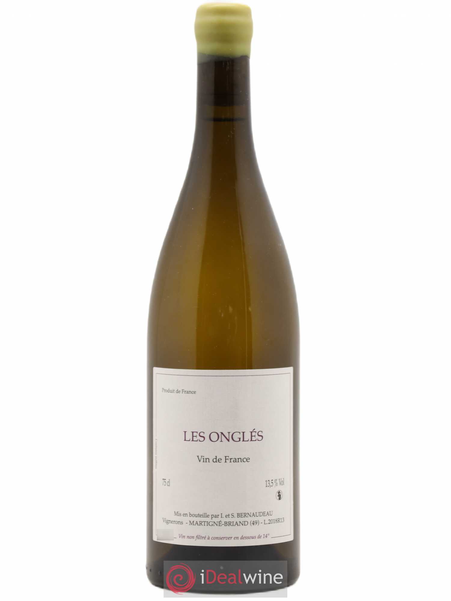 Vin de France Les Onglés Stéphane Bernaudeau 2018 - Lot de 1 bouteille - 0