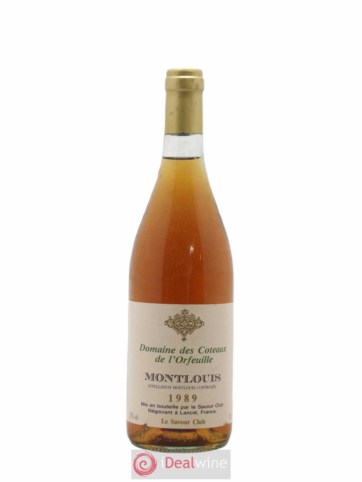Montlouis-sur-Loire Domaine des Côteaux de L'Ortefeuille Le Savour Club (sans prix de réserve) 1989 - Posten von 1 Flasche - 0