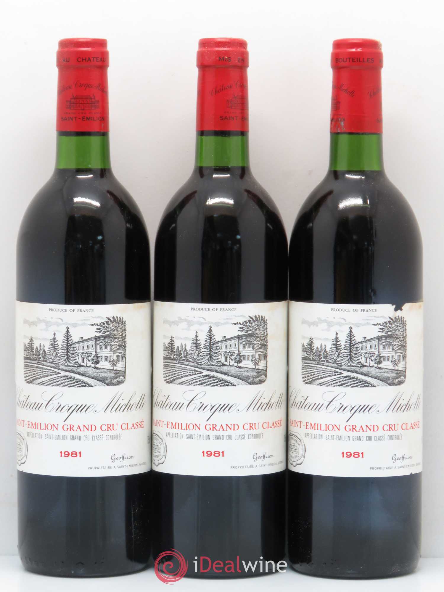 Château Croque Michotte 1981 - Lot de 12 bouteilles - 1