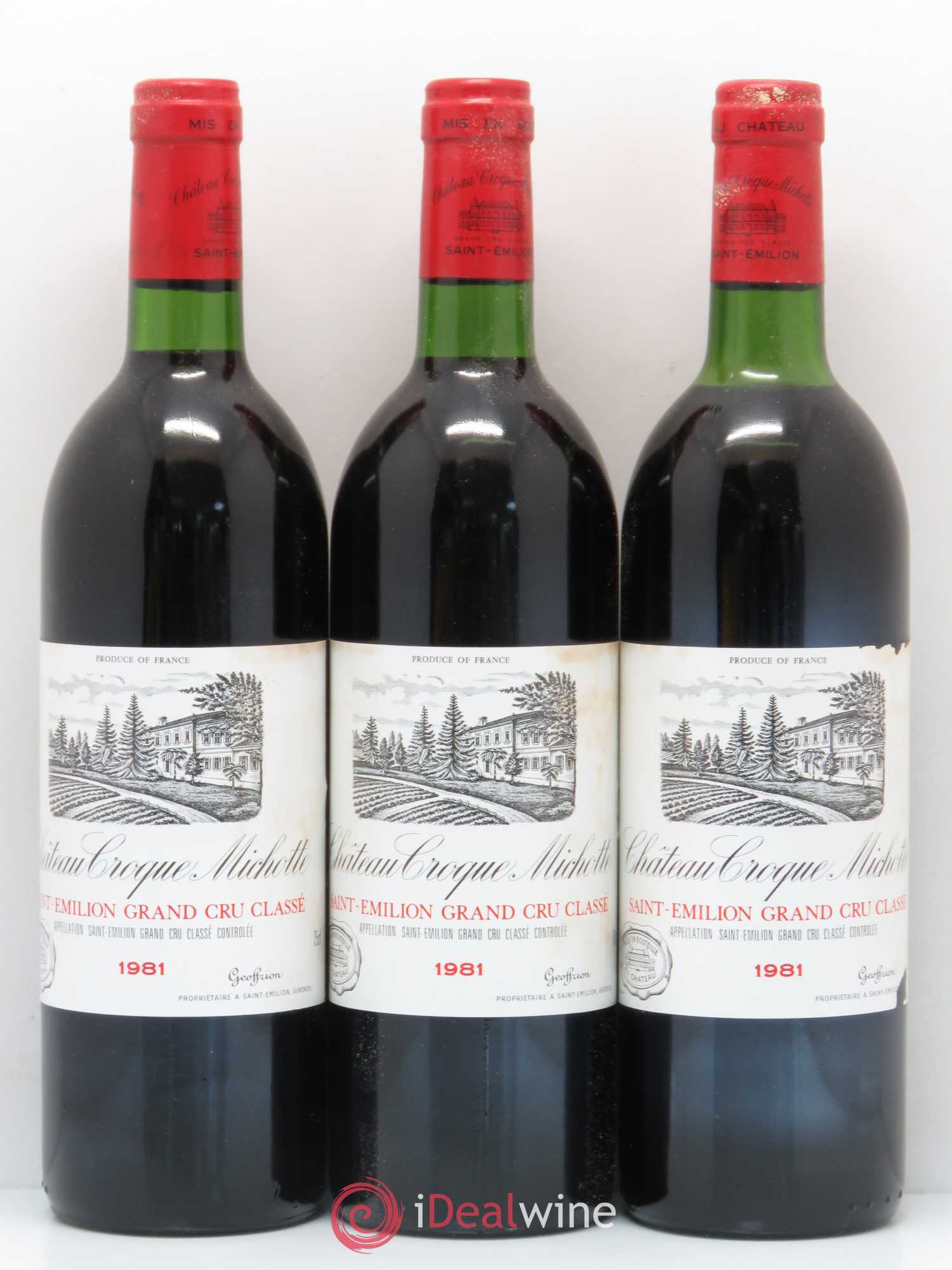 Château Croque Michotte 1981 - Lot de 12 bouteilles - 4