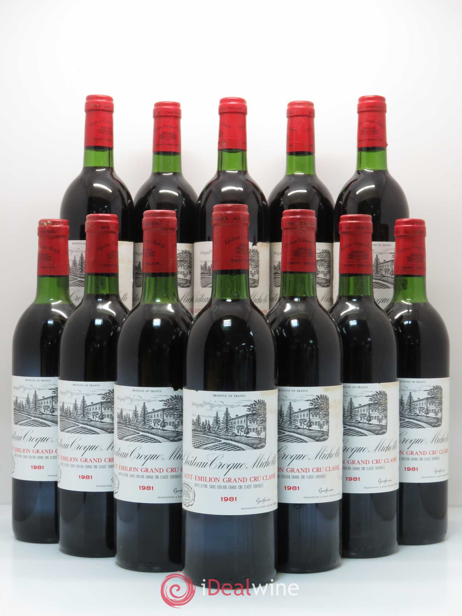 Château Croque Michotte 1981 - Lot de 12 bouteilles - 0
