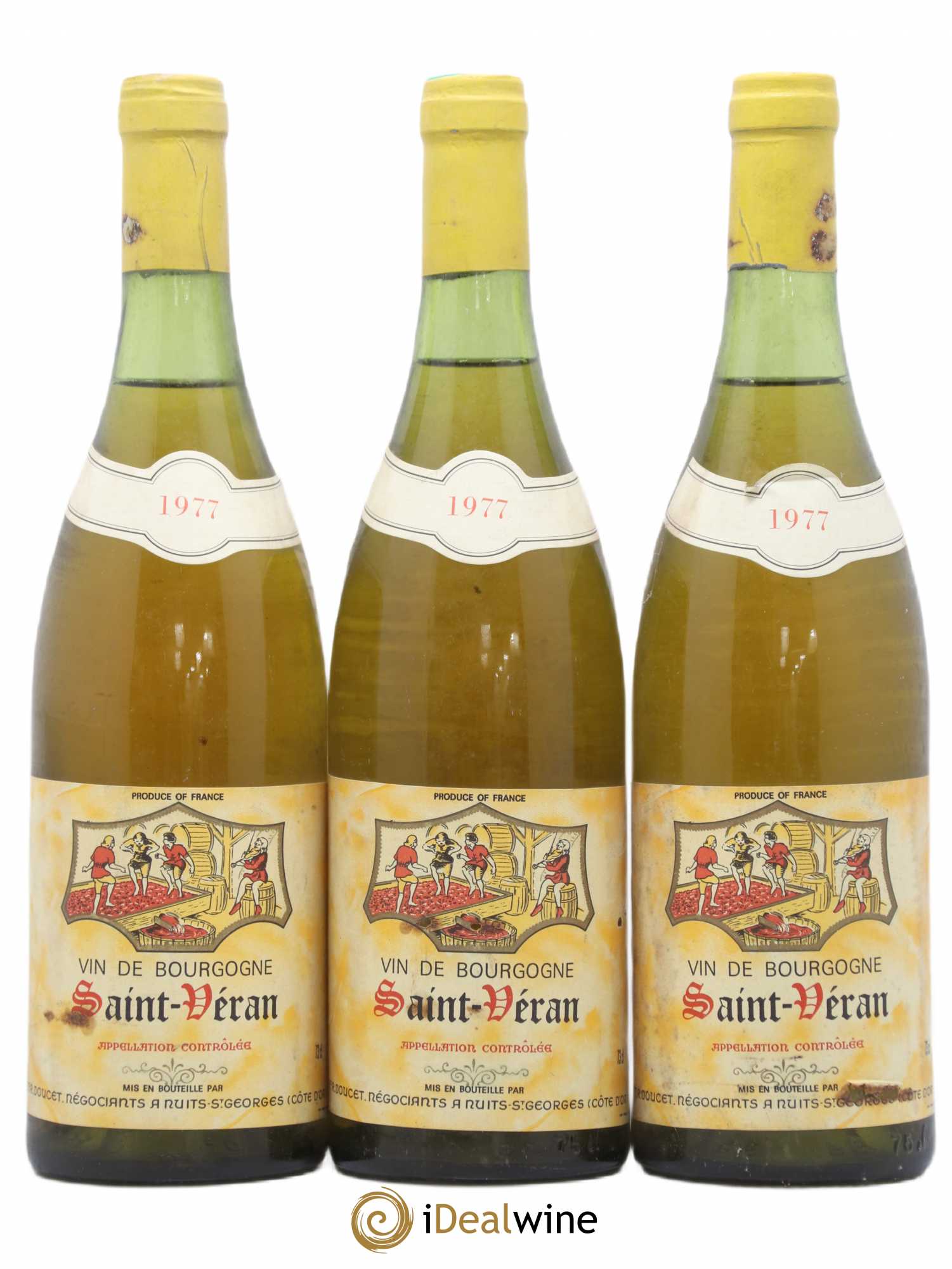 Saint-Véran Négociant Doucet (sans prix de réserve) 1977 - Posten von 3 Flaschen - 0