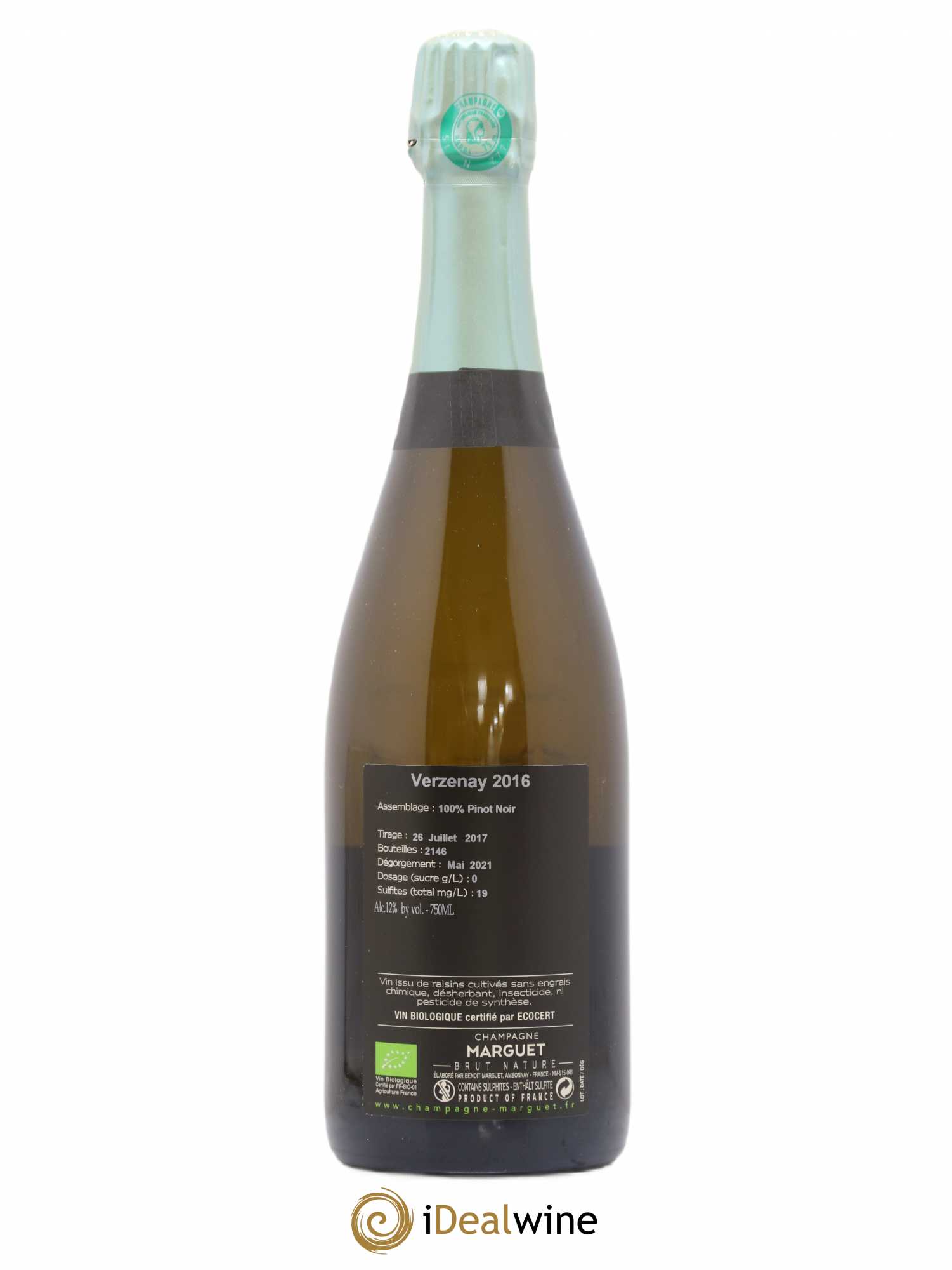 Verzenay Brut Nature Marguet 2016 - Lot de 1 bouteille - 1