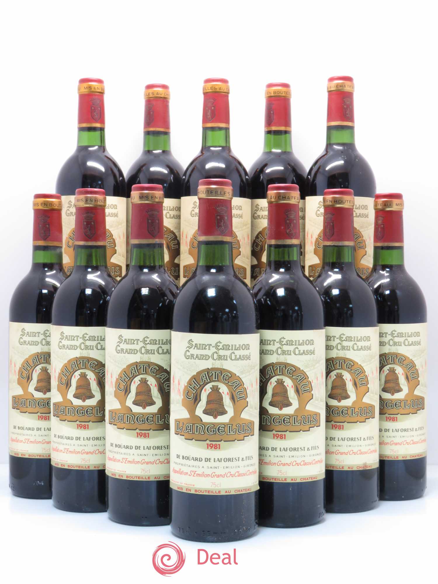 Château Angélus 1er Grand Cru Classé A 1981 - Lot de 12 bouteilles - 0