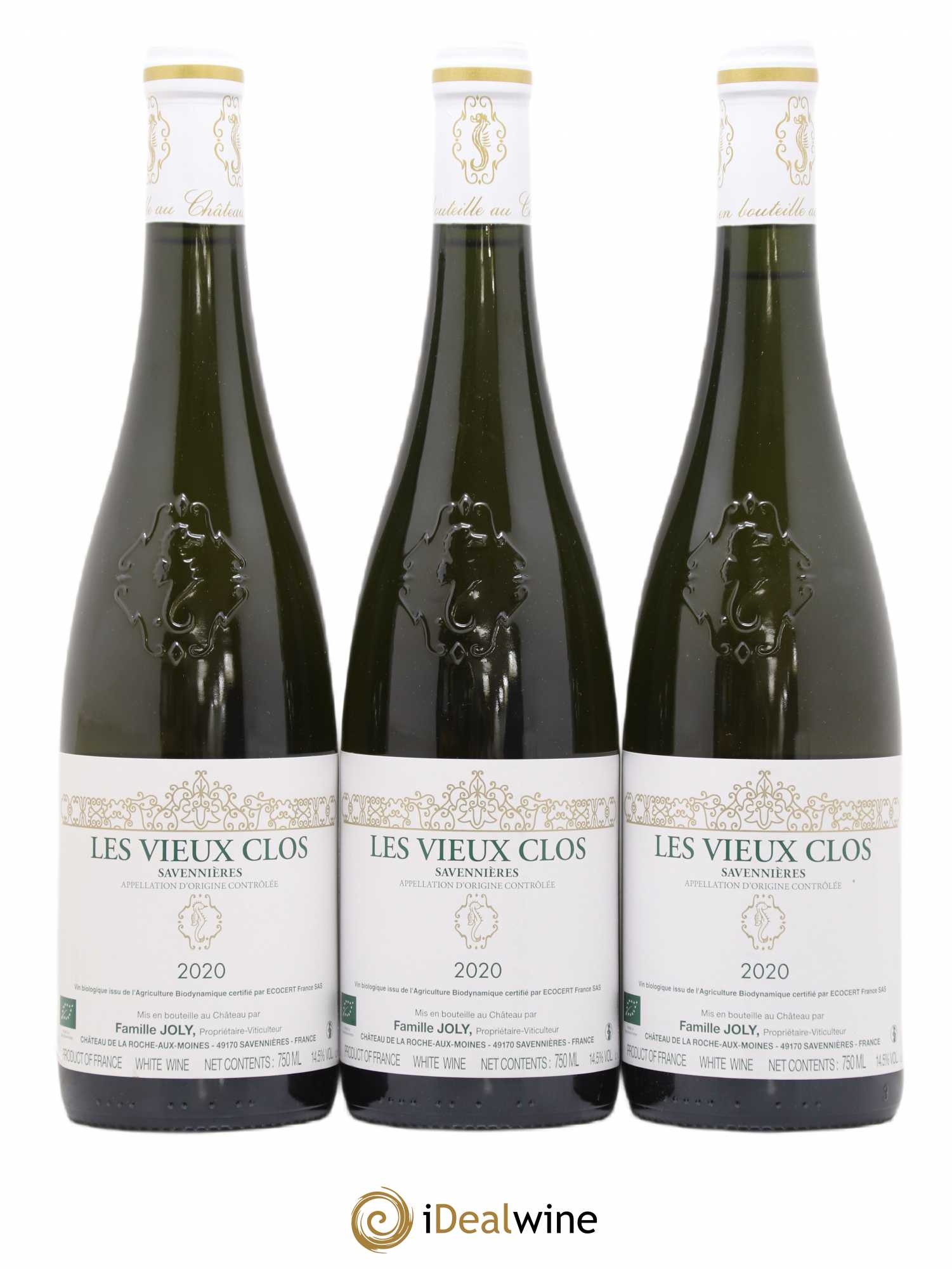 Savennières Les Vieux Clos Vignobles de la Coulée de Serrant - Nicolas Joly 2020 - Lot de 3 bouteilles - 0
