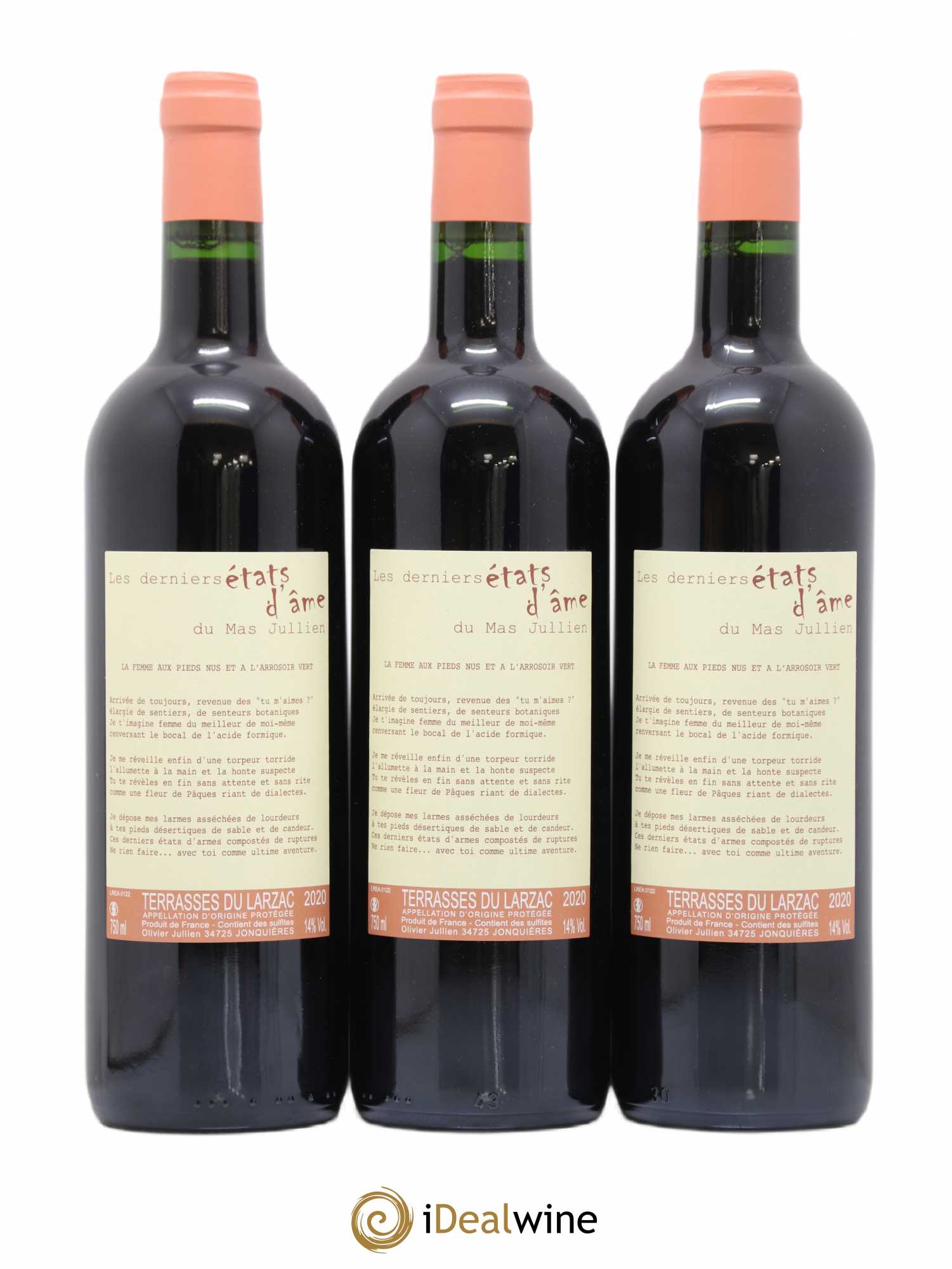 Terrasses du Larzac Mas Jullien Les Etats d'Ame du Mas Jullien Olivier Jullien 2020 - Lot de 3 bouteilles - 0