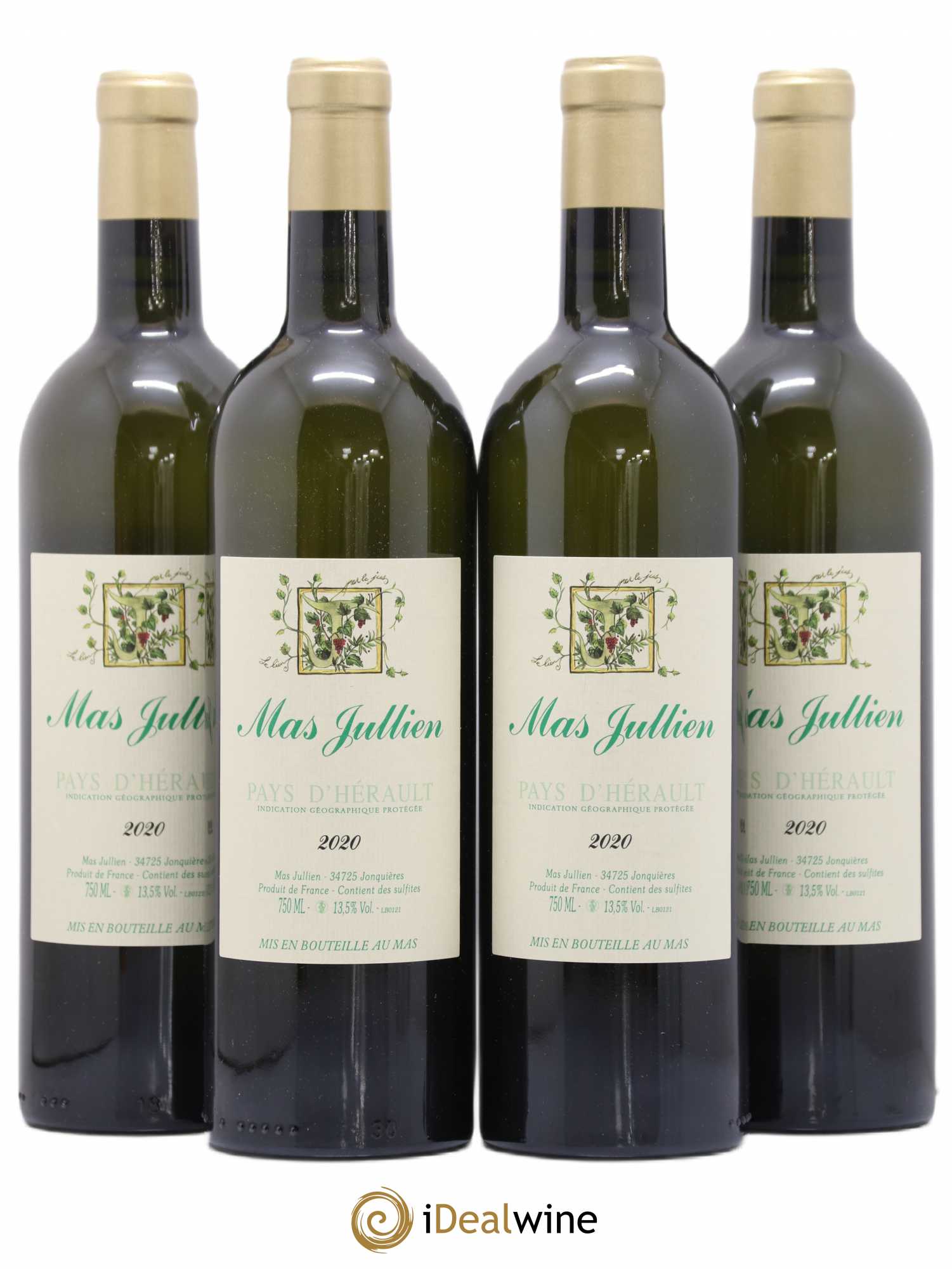 Pays d'Hérault Mas Jullien Olivier Jullien 2020 - Lot de 4 bouteilles - 0