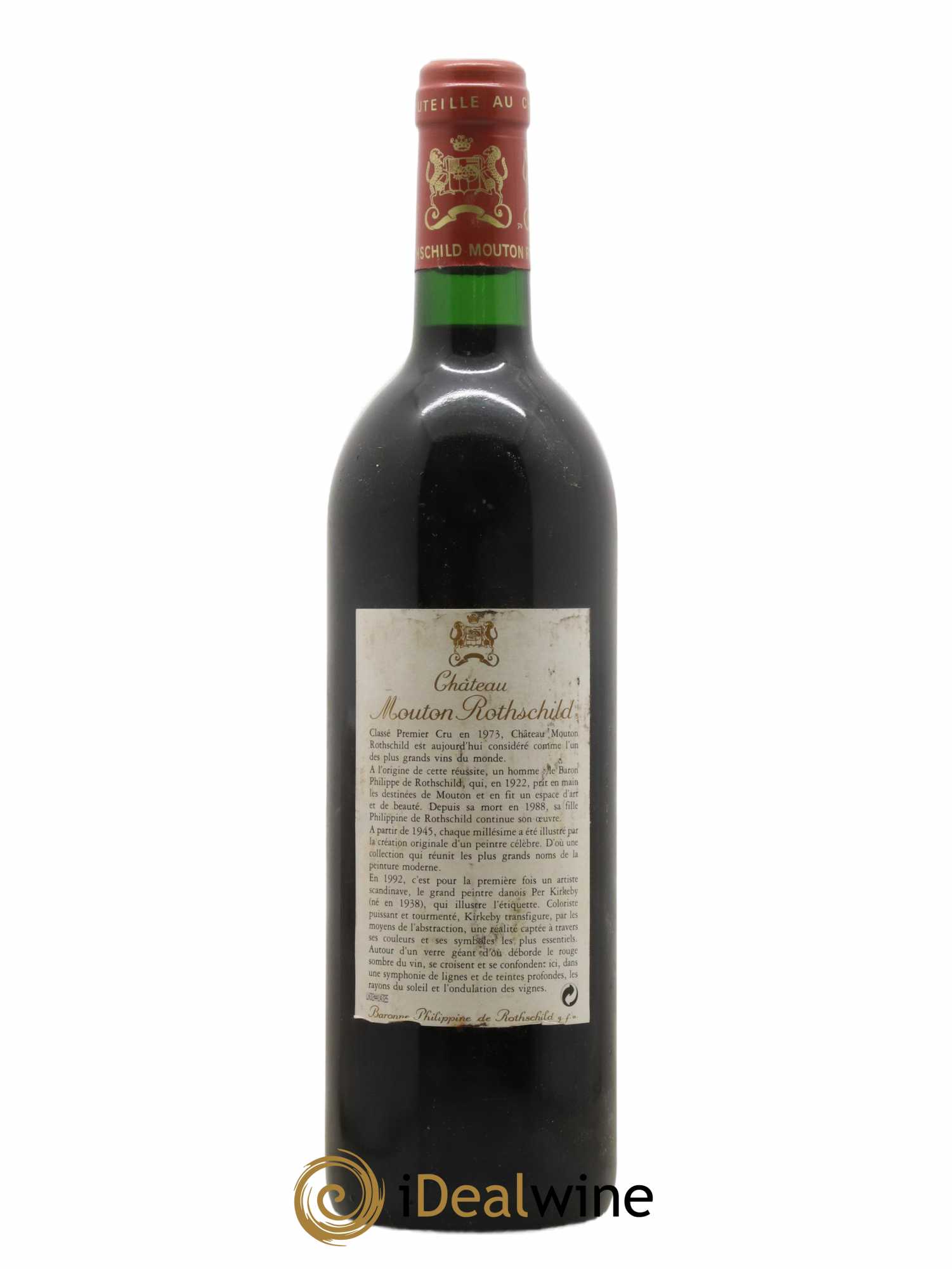 Château Mouton Rothschild 1er Grand Cru Classé 1992 - Lot de 1 bouteille - 1