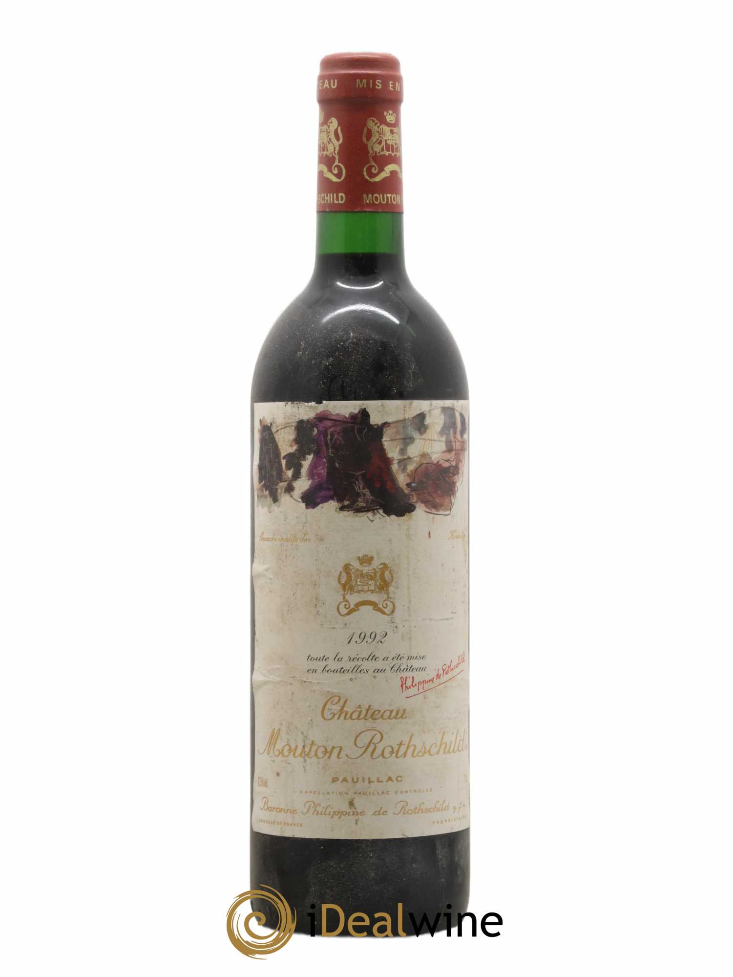Château Mouton Rothschild 1er Grand Cru Classé 1992 - Lot de 1 bouteille - 0