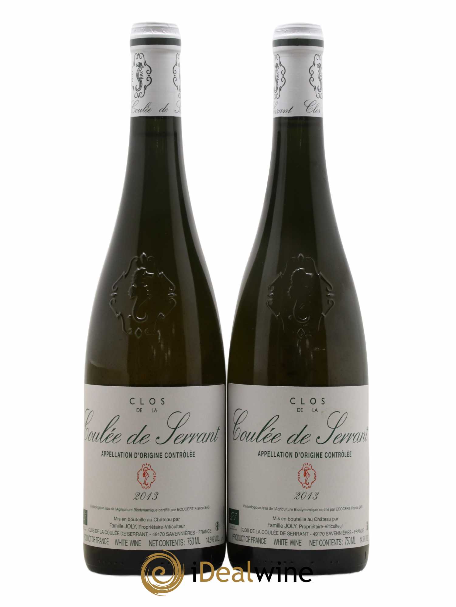 Savennières Clos de la Coulée de Serrant Vignobles de la Coulée de Serrant - Nicolas Joly 2013 - Lot de 2 bouteilles - 0