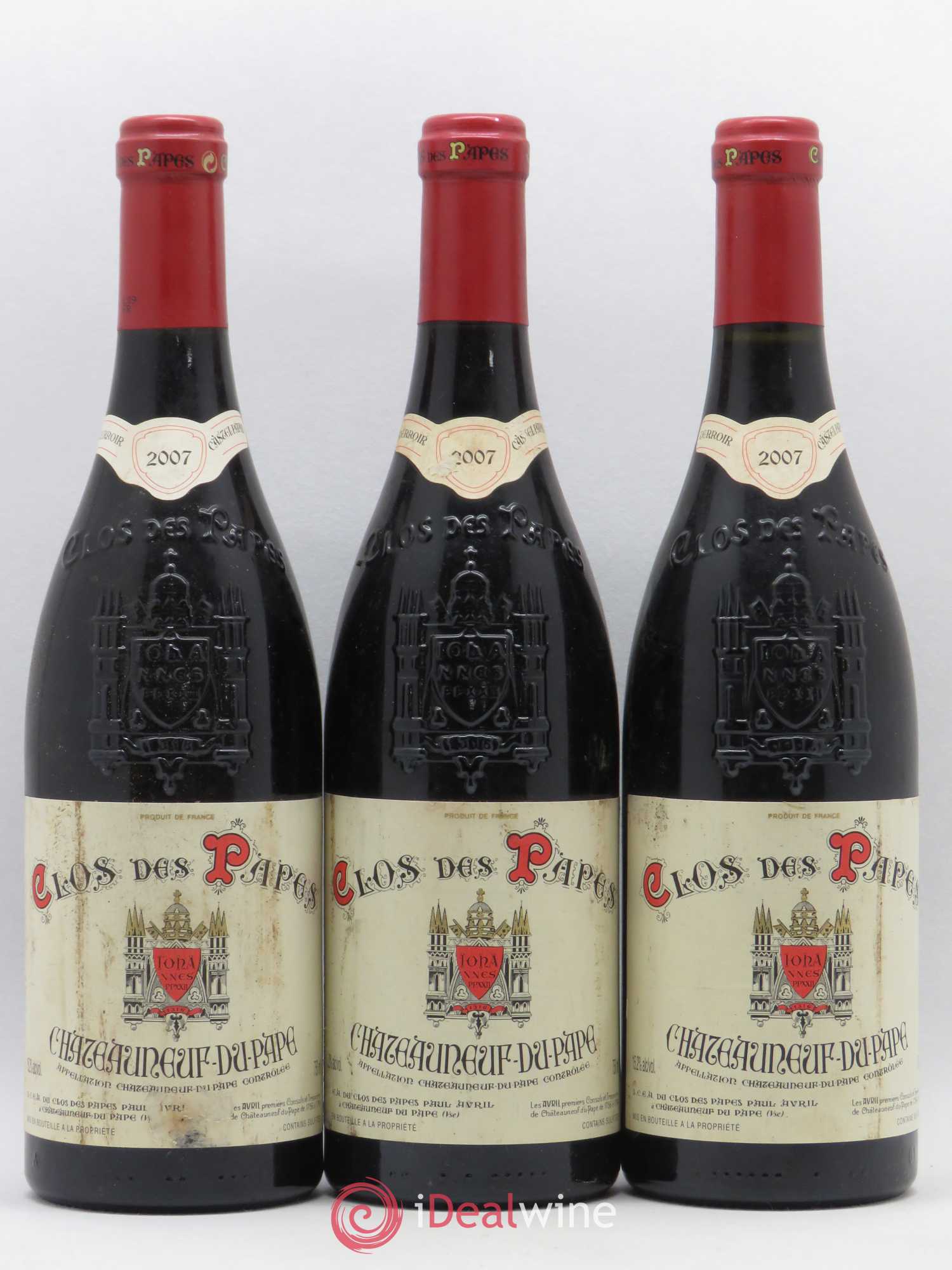 Châteauneuf-du-Pape Clos des Papes - Paul Avril 2007 - Lot de 6 bouteilles - 2