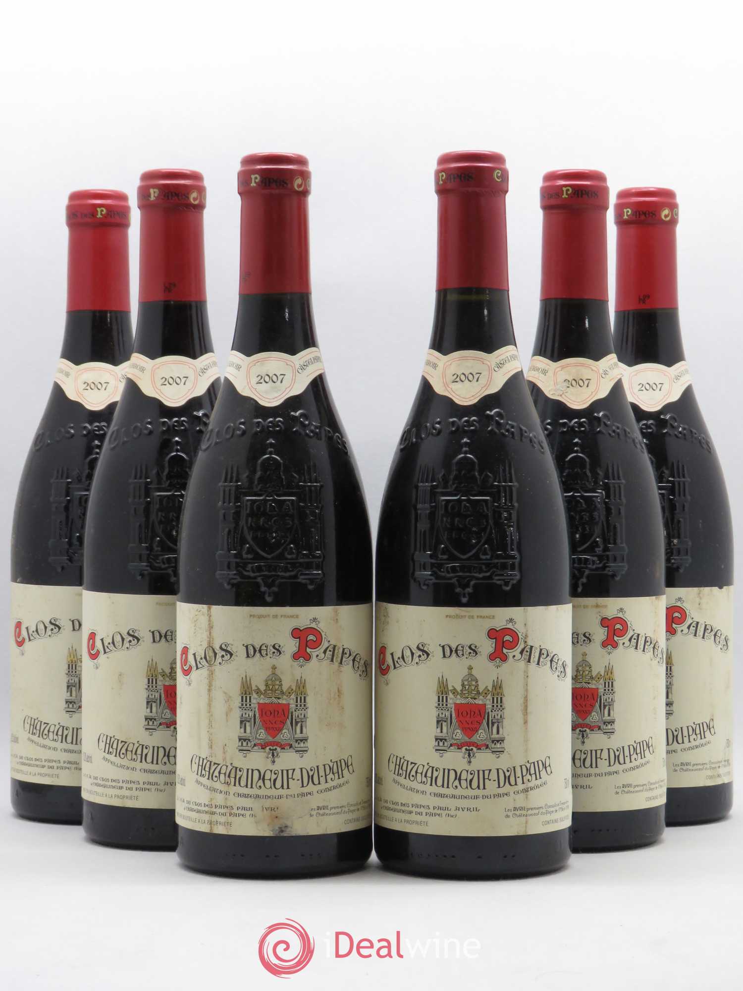 Châteauneuf-du-Pape Clos des Papes - Paul Avril 2007 - Lot de 6 bouteilles - 0