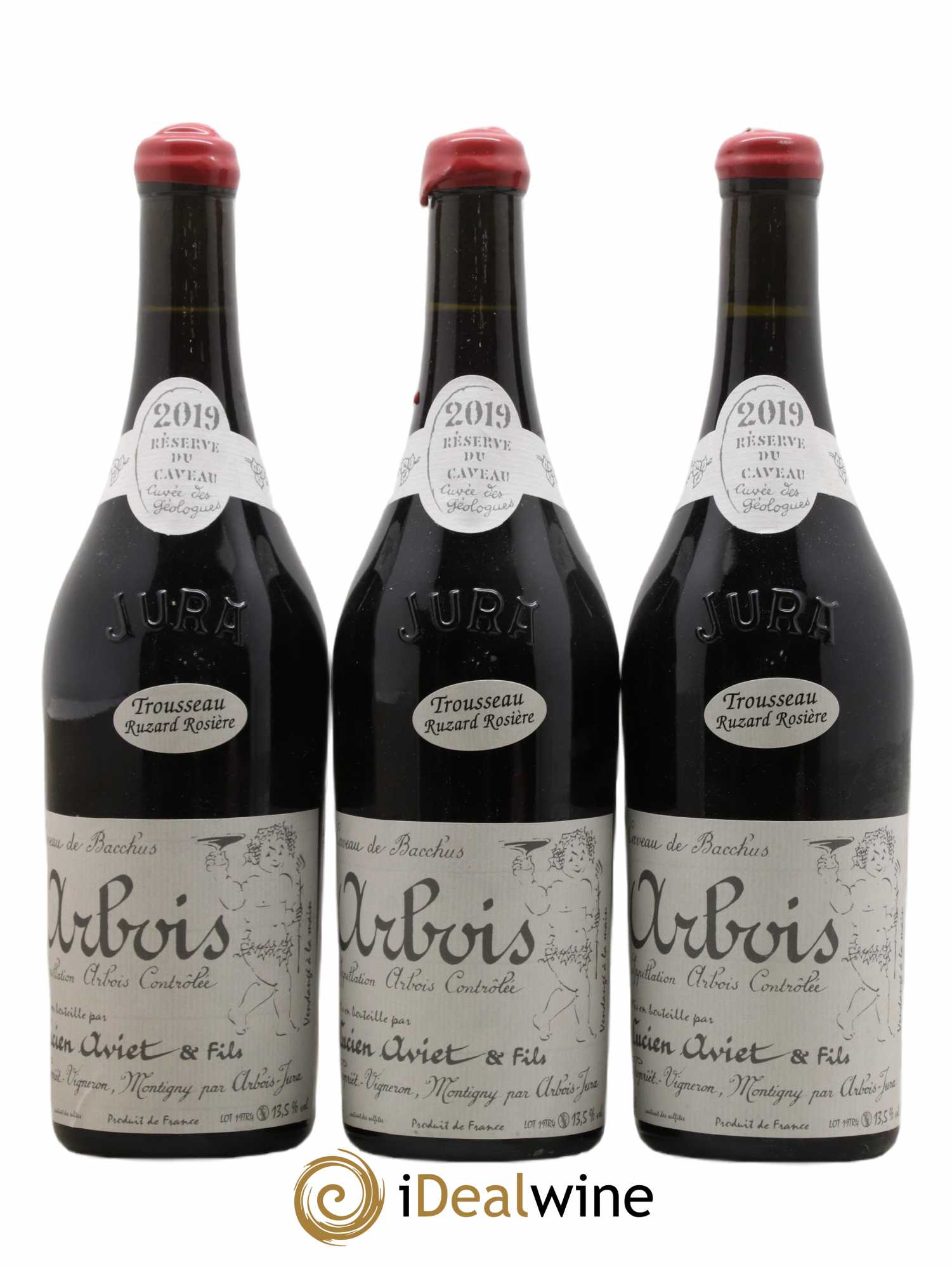 Arbois Trousseau Ruzard Rosière Cuvée des Géologues Lucien Aviet (Domaine) 2019 - Lot de 3 bouteilles - 0