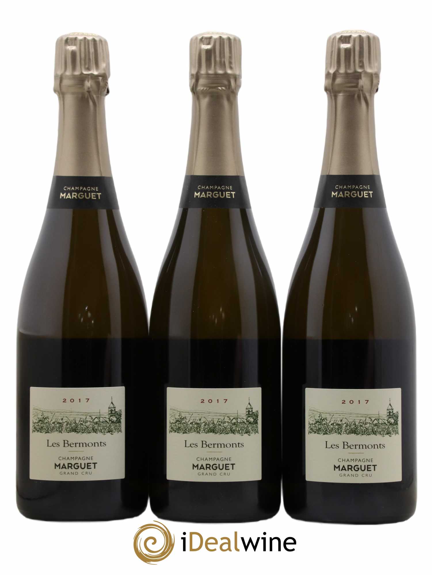 Champagne Les Bermonts Zéro Dosage Marguet 2017 - Posten von 3 Flaschen - 0