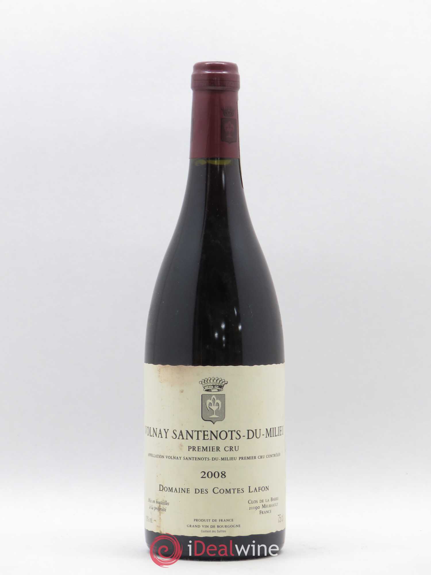 Volnay 1er Cru Santenots du Milieu Comtes Lafon (Domaine des) 2008 - Lot de 1 bouteille - 0