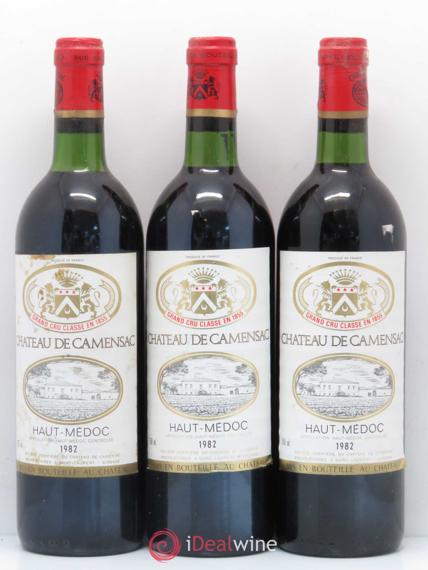 Château Camensac 5ème Grand Cru Classé 1982 - Lot de 12 bouteilles - 1