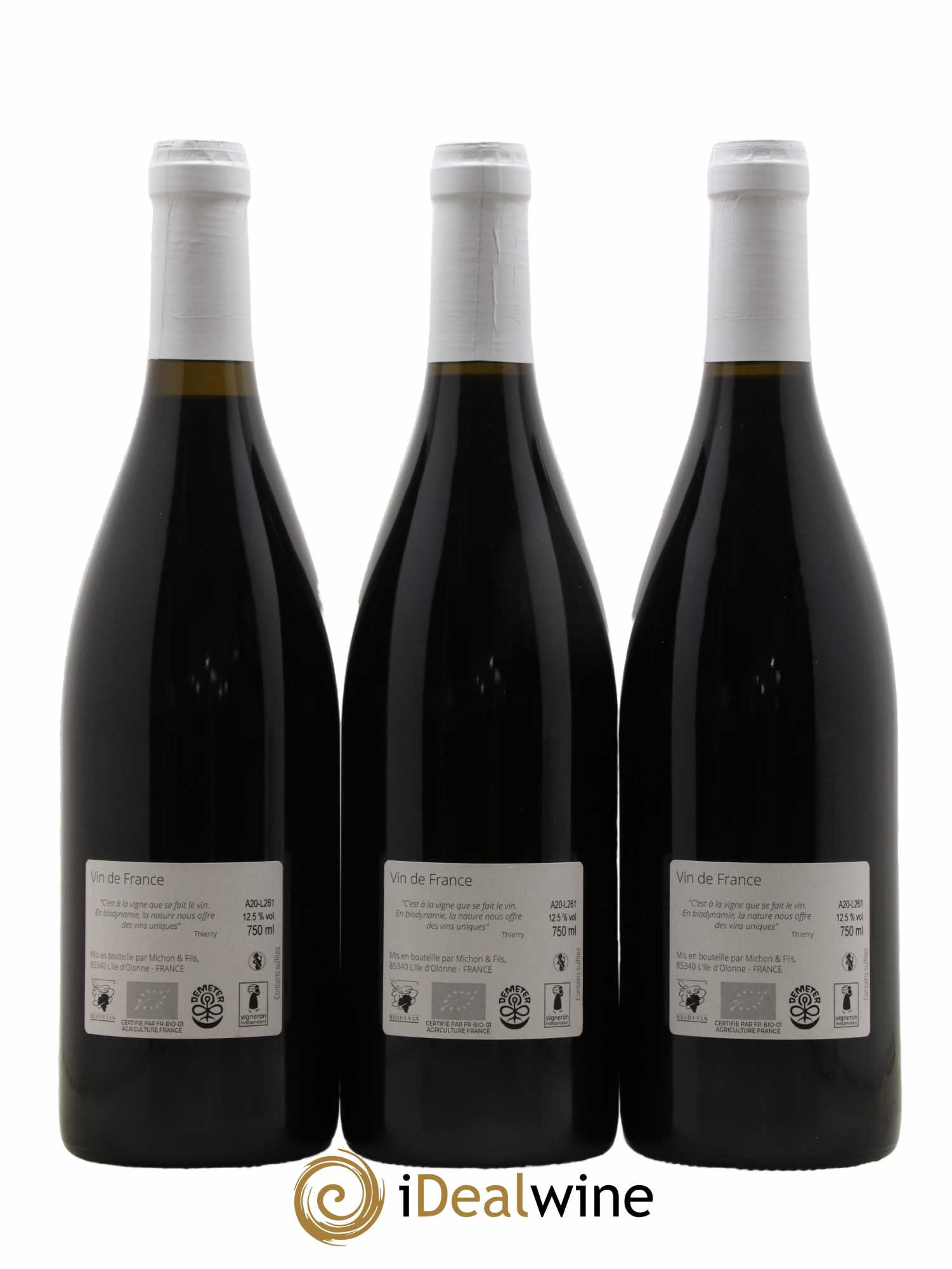 Fiefs Vendéens Reflets Domaine Saint Nicolas 2020 - Lot de 3 bouteilles - 1