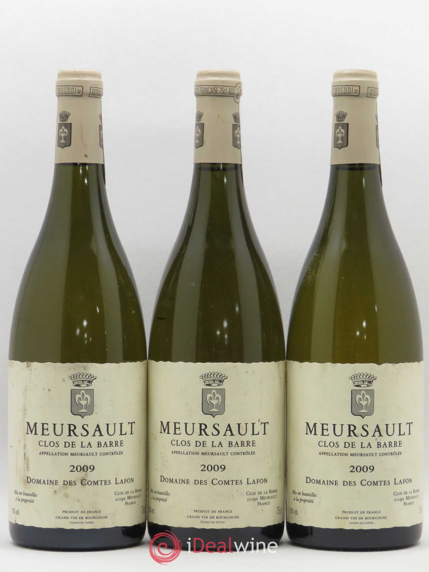 Meursault Clos de la Barre Comtes Lafon (Domaine des) 2009 - Lot de 3 bouteilles - 0