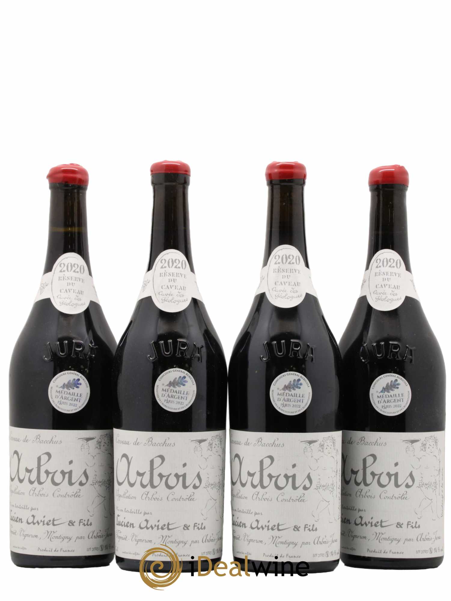 Arbois Cuvée des Géologues Trousseau Nonceau Aviet 2020 - Lot de 4 bouteilles - 0