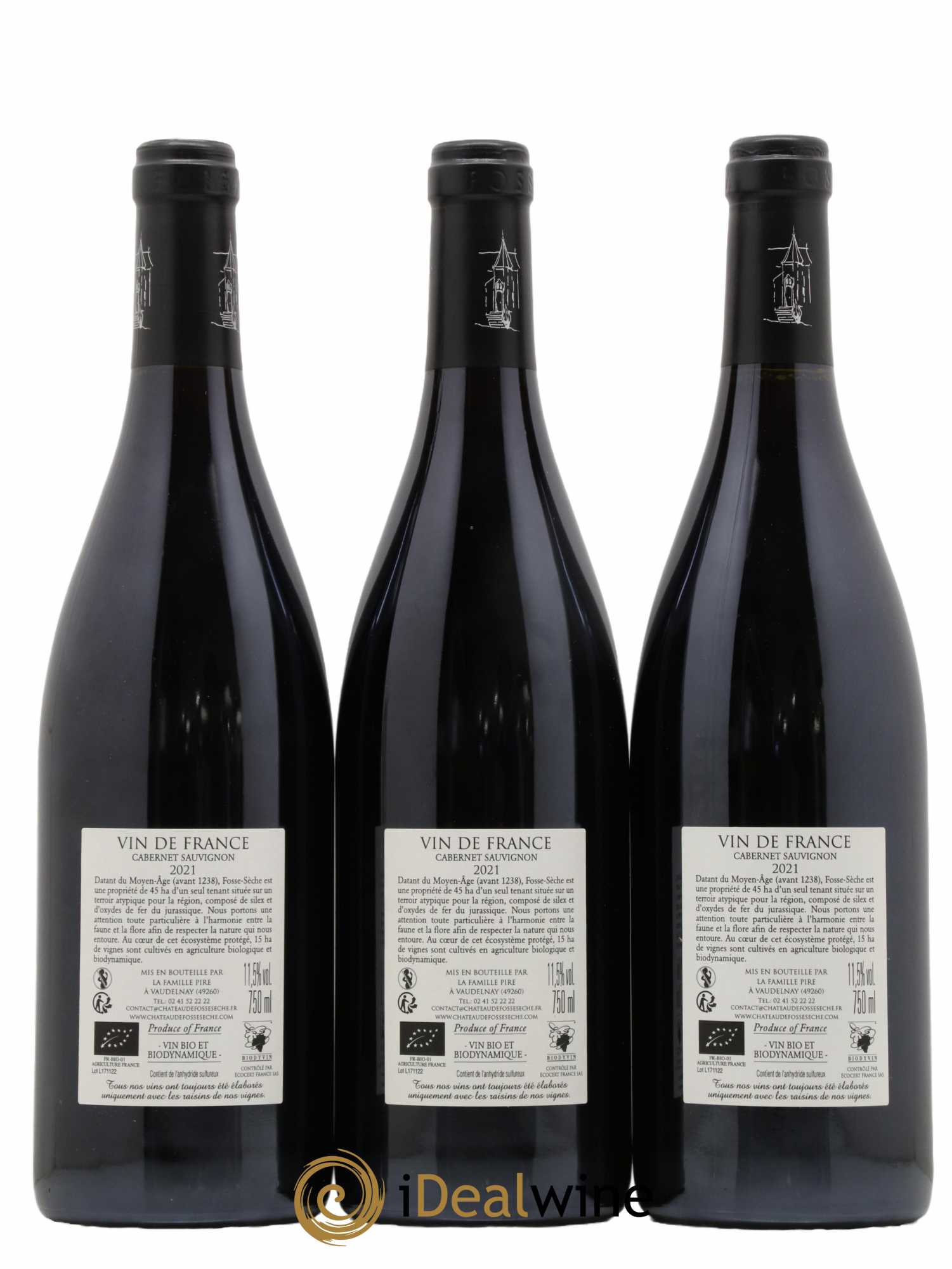 Vin de France Laurasie Fosse-Sèche 2021 - Lot de 3 bouteilles - 1