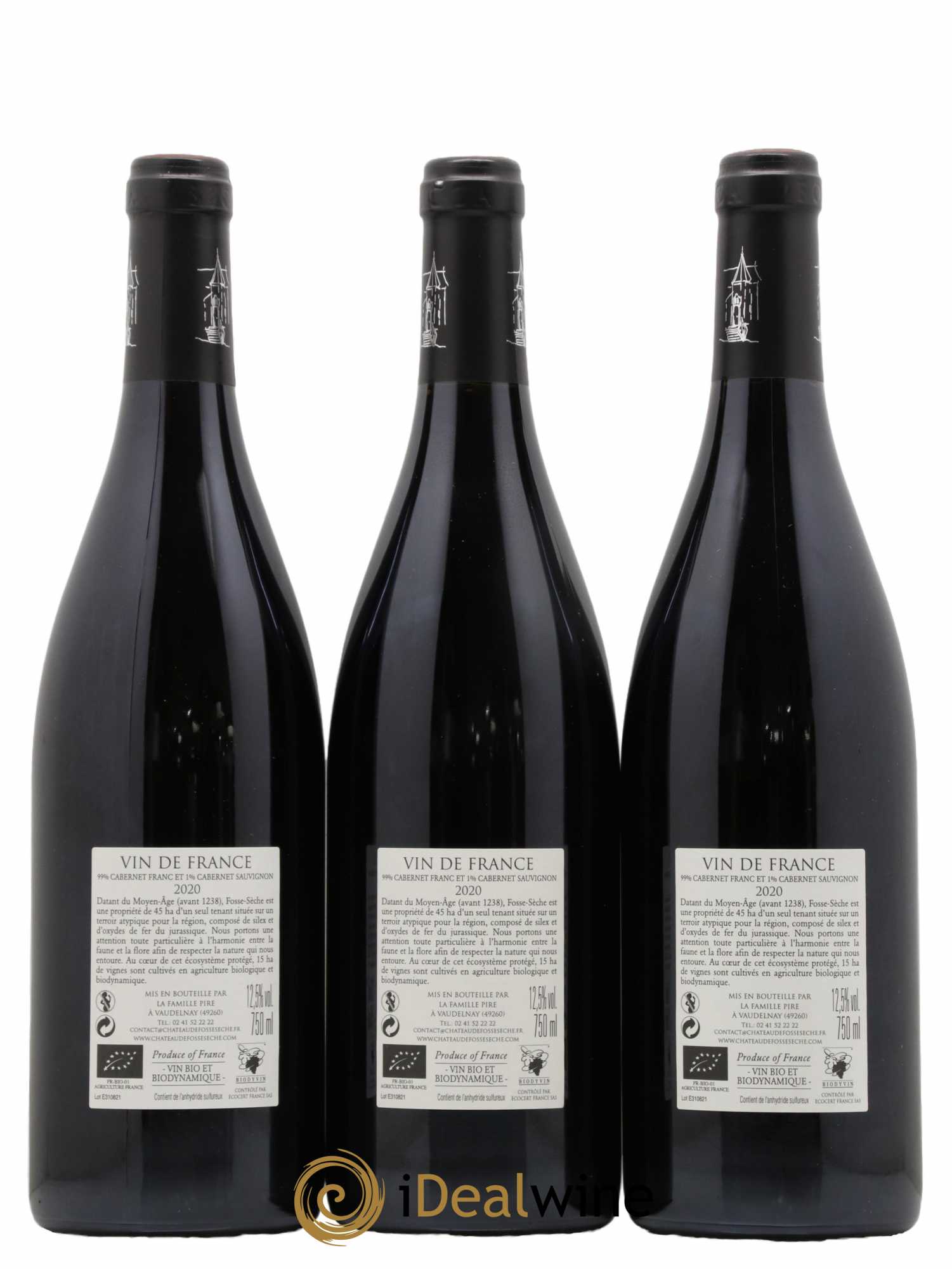 Vin de France Eolithe Fosse-Sèche 2020 - Lot de 3 bouteilles - 1