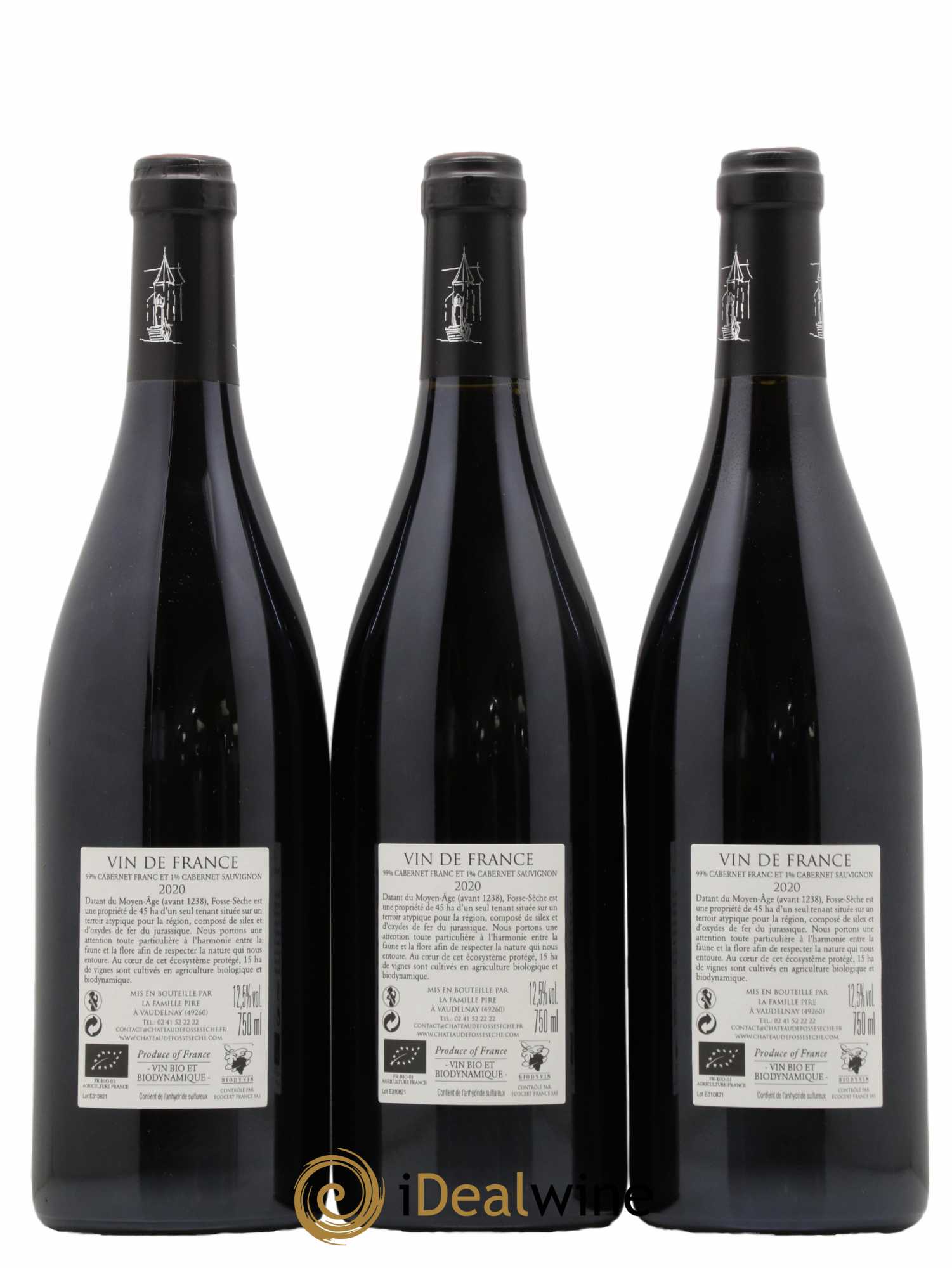 Vin de France Eolithe Fosse-Sèche 2020 - Lot de 3 bouteilles - 1