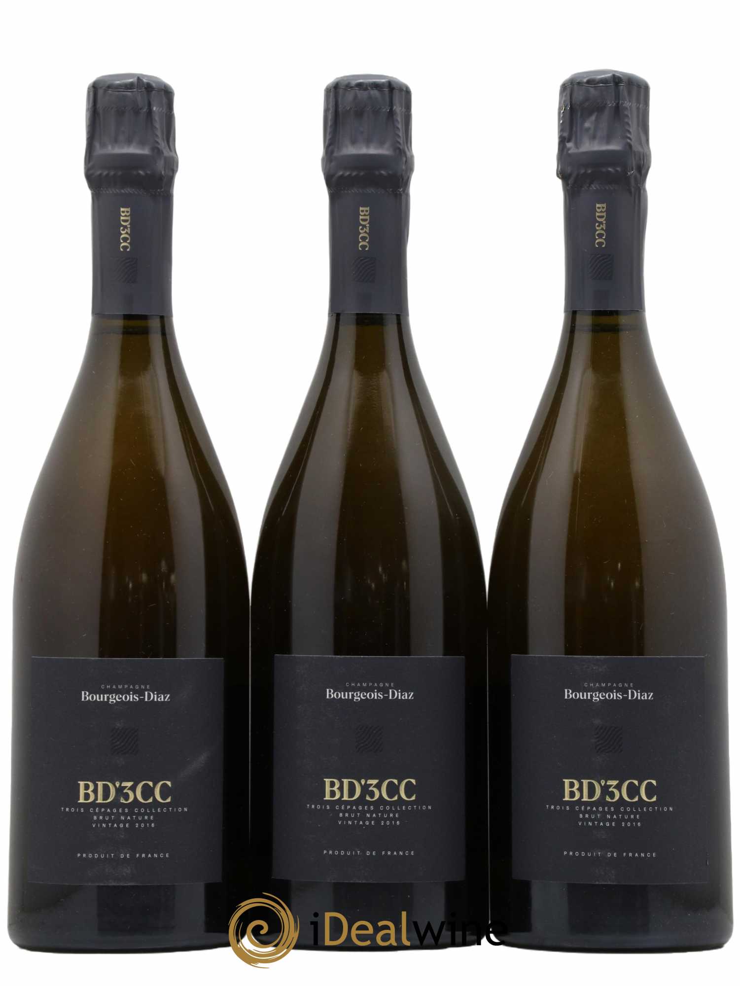 Champagne BD'3CC - Zéro Dosage Bourgeois Diaz 2016 - Lot de 3 bouteilles - 0