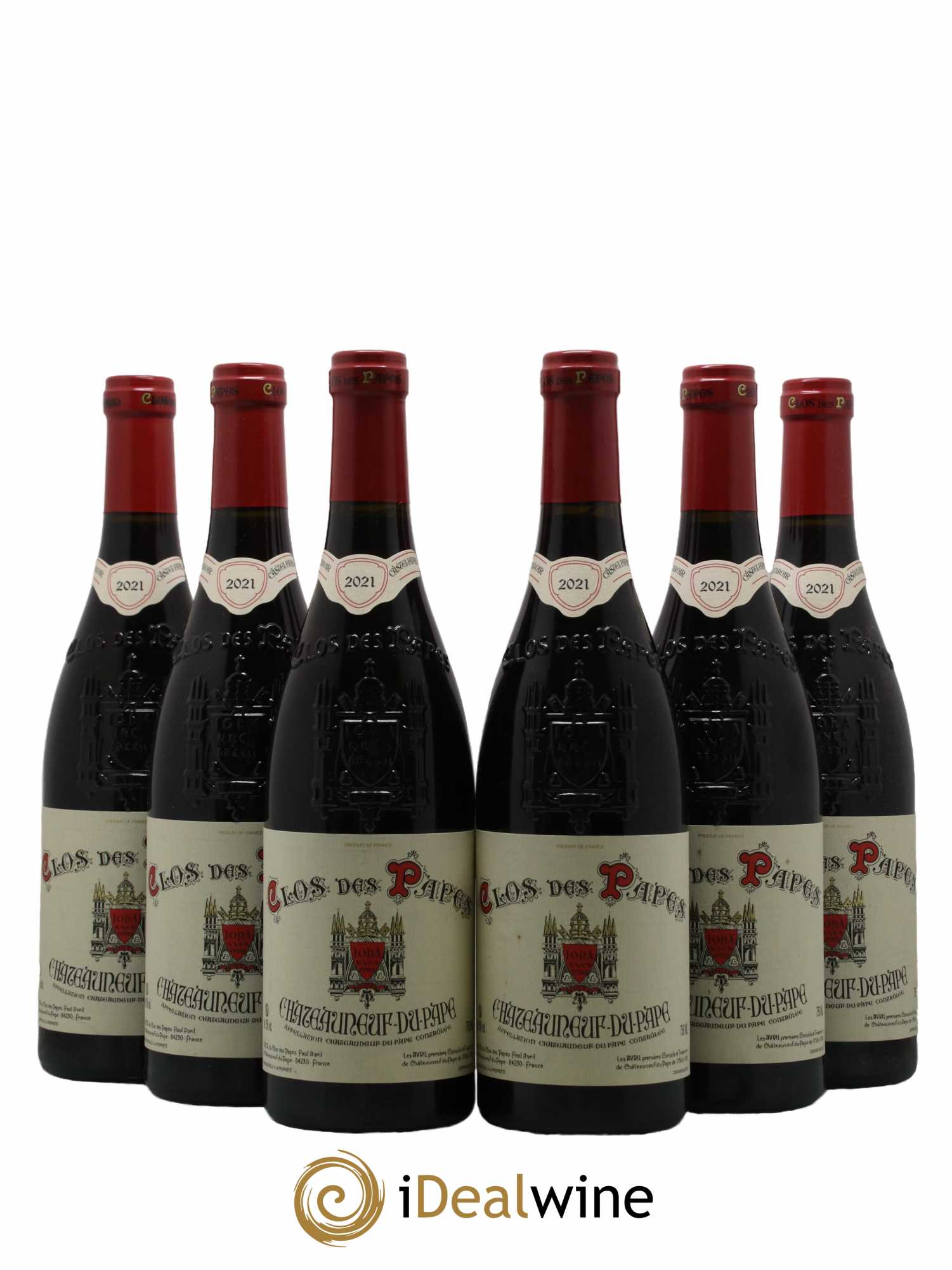 Châteauneuf-du-Pape Clos des Papes - Paul Avril 2021 - Lot de 6 bouteilles - 0
