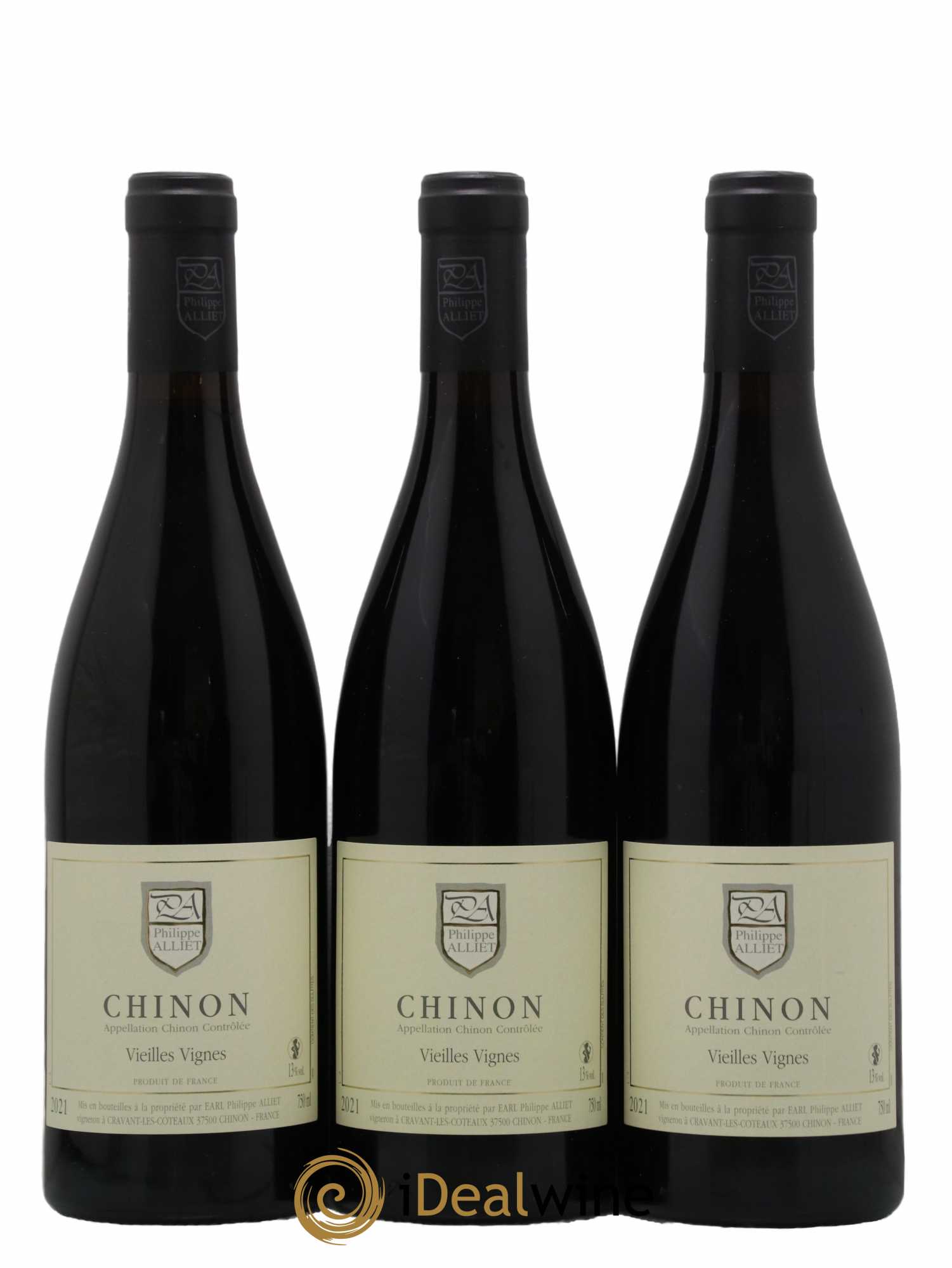 Chinon Vieilles Vignes Philippe Alliet 2021 - Lot de 3 bouteilles - 0
