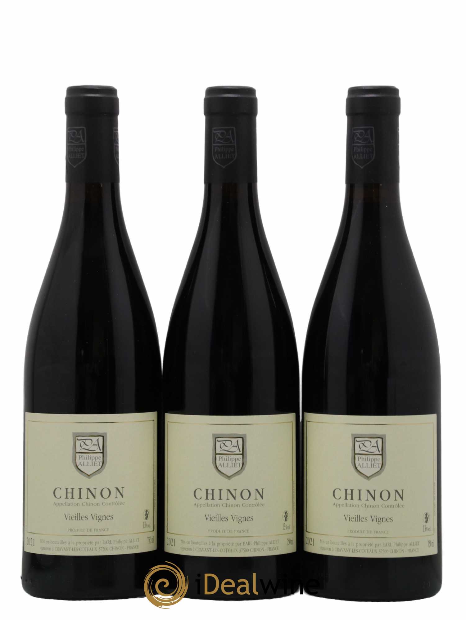 Chinon Vieilles Vignes Philippe Alliet 2021 - Lot de 3 bouteilles - 0