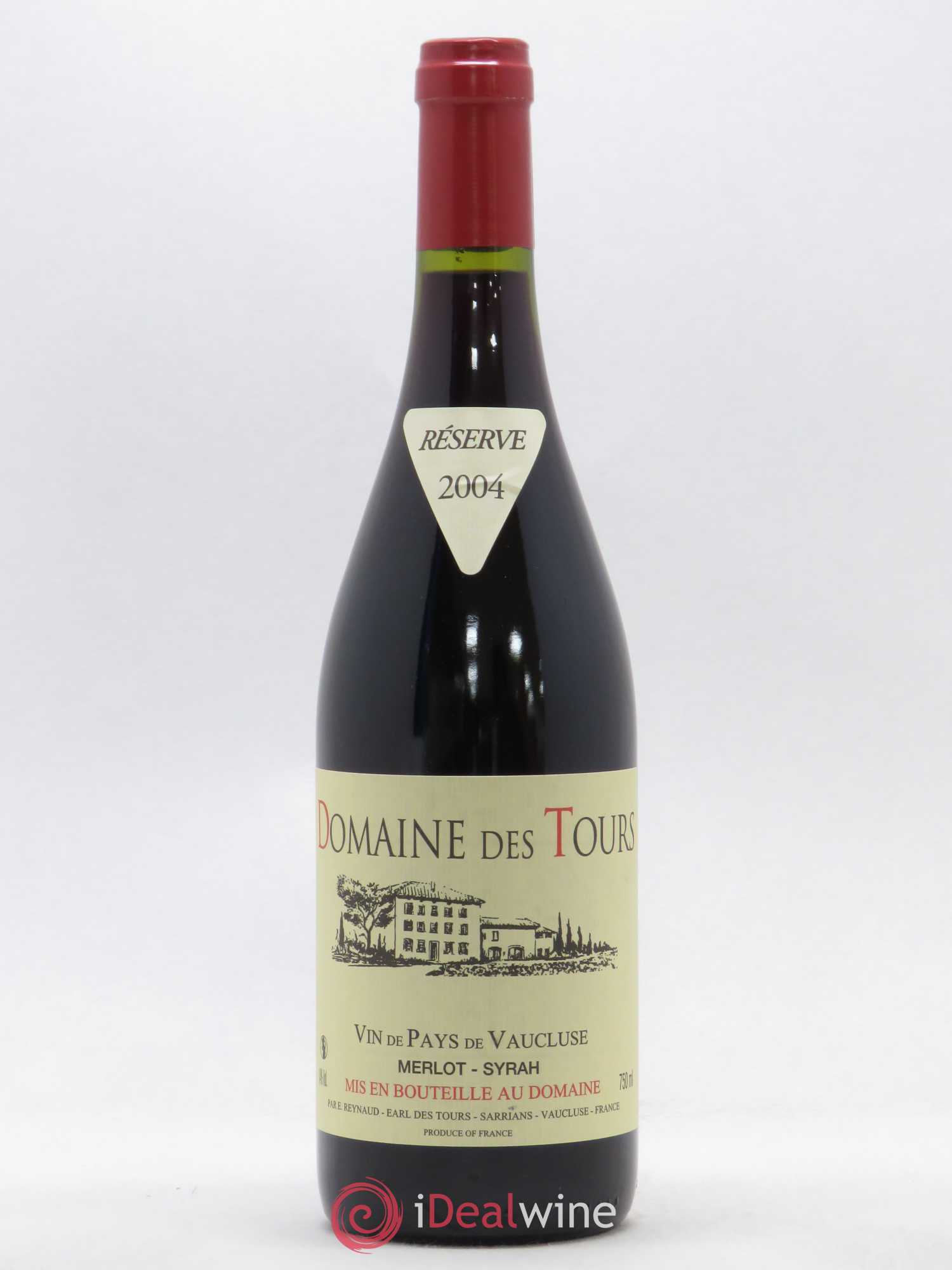 Vaucluse Domaine des Tours Merlot-Syrah Emmanuel Reynaud 2004 - Lot de 1 bouteille - 0