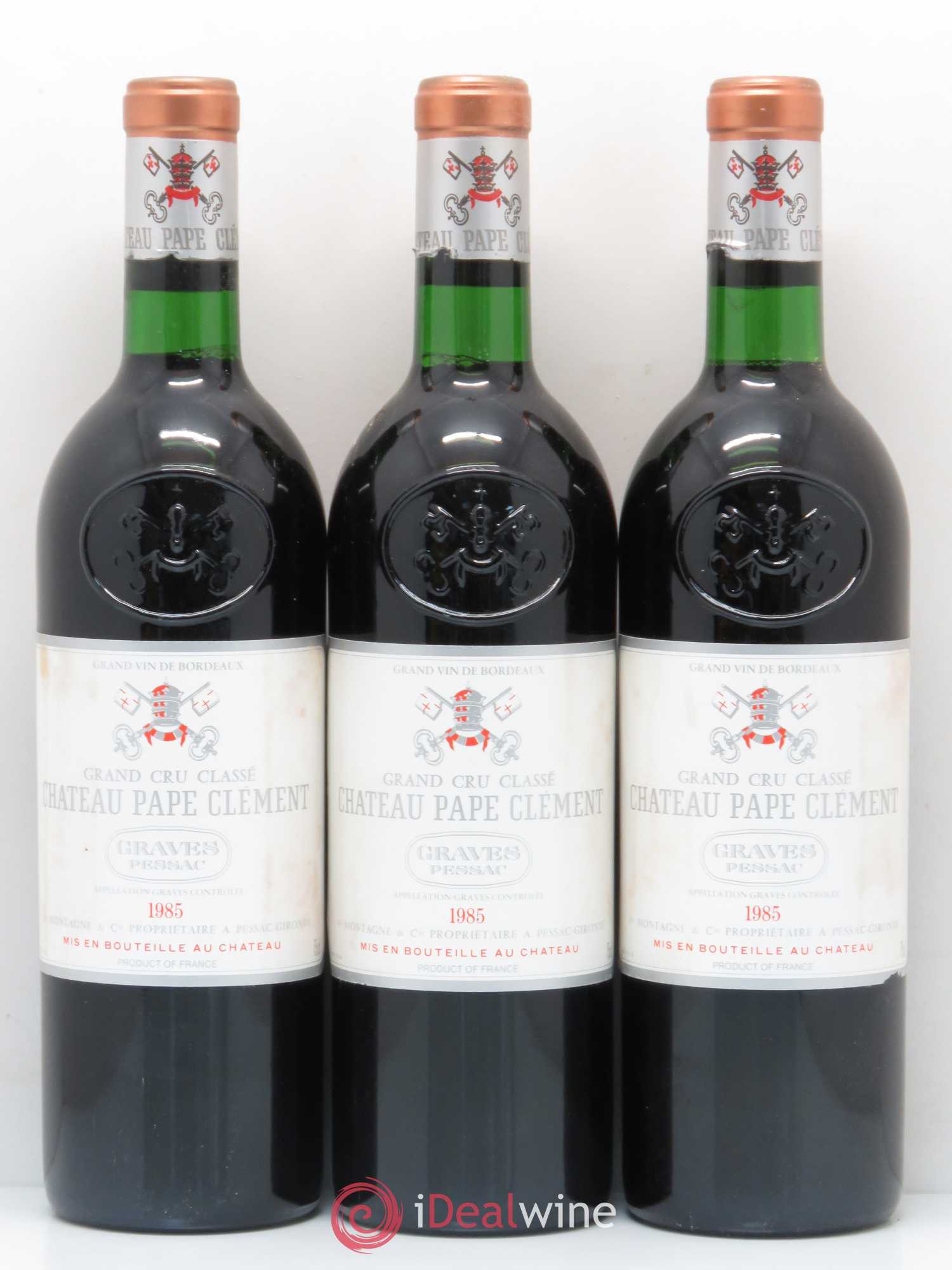 Château Pape Clément Cru Classé de Graves 1985 - Lot de 12 bouteilles - 1