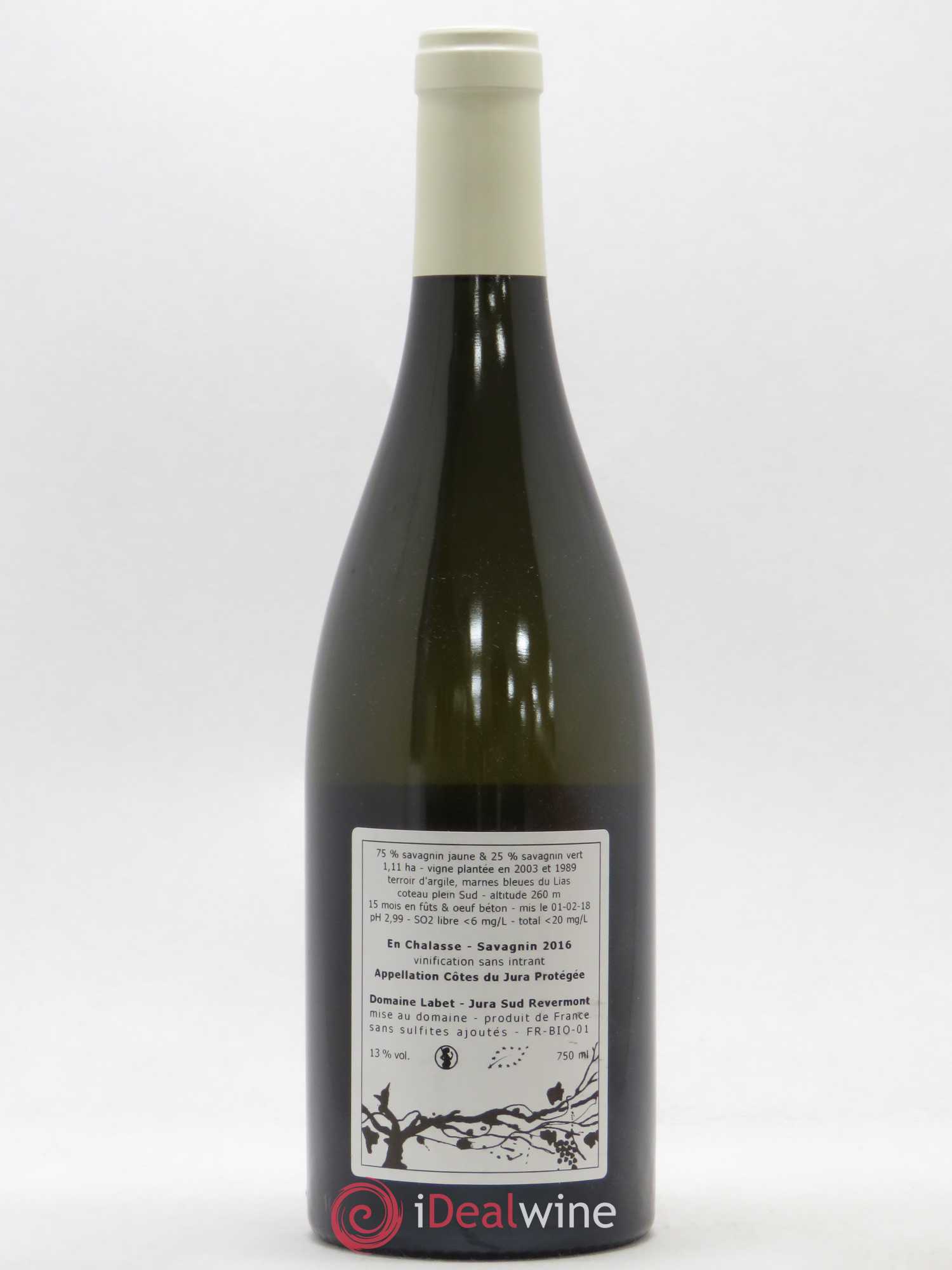 Côtes du Jura Fleur de Savagnin Romain - Julien - Charline Labet En Chalasse 2016 - Lot de 1 bouteille - 1