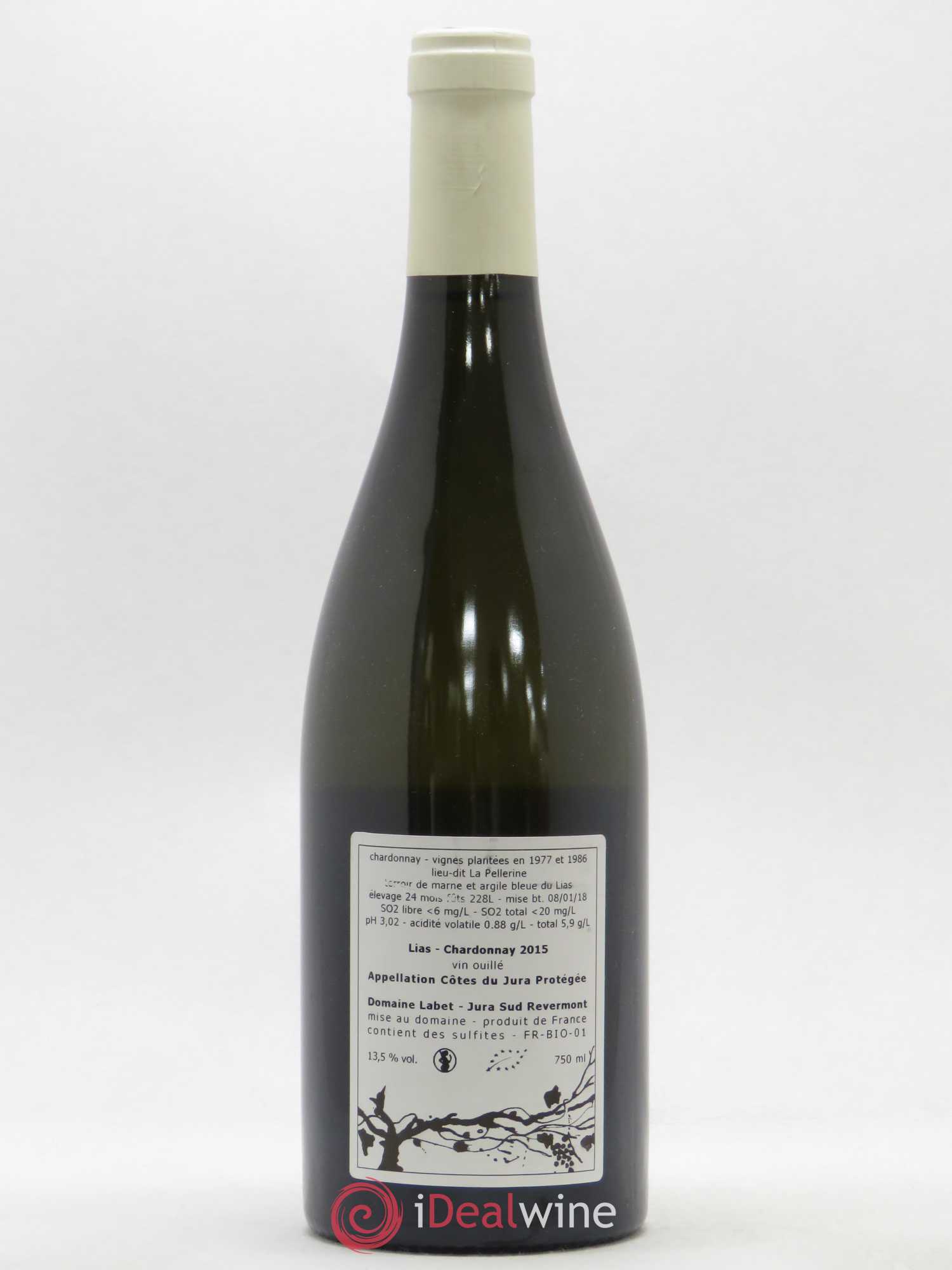 Côtes du Jura Chardonnay Lias Romain - Julien - Charline Labet 2015 - Lot de 1 bouteille - 1