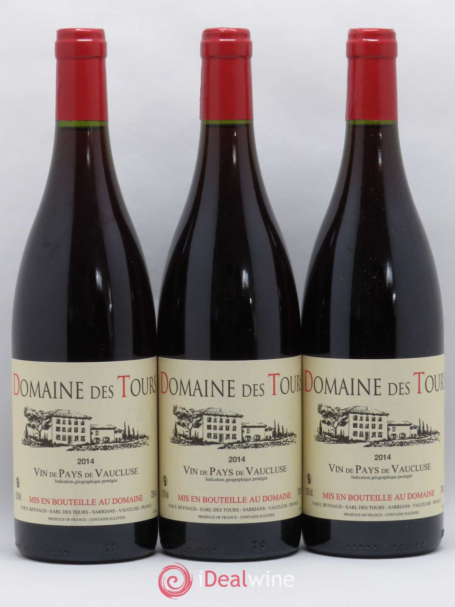 Vaucluse (Vin de Pays de Vaucluse) Domaine des Tours Emmanuel Reynaud 2014 - Lot de 3 bouteilles - 0