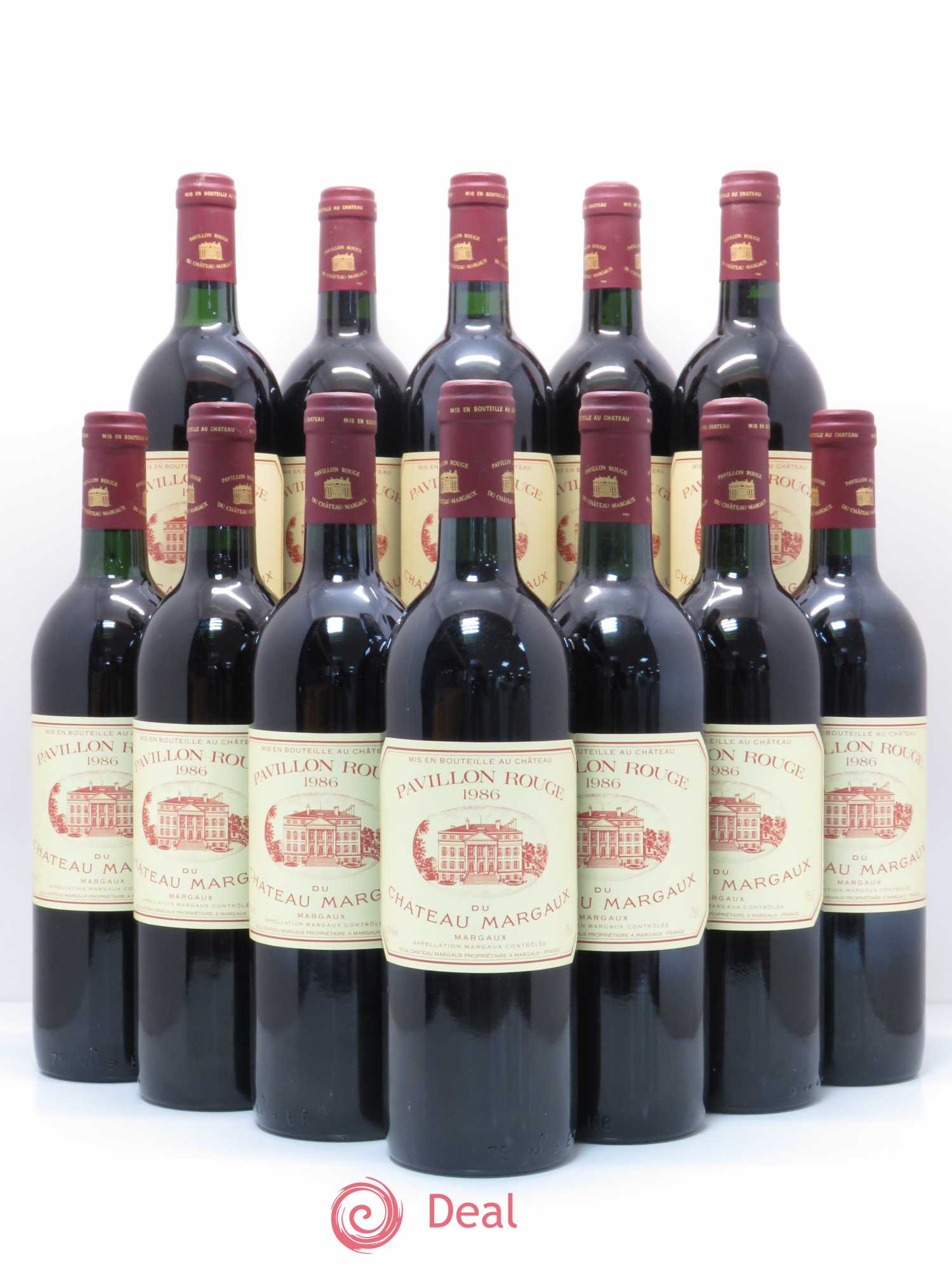 Pavillon Rouge du Château Margaux Second Vin 1986 - Lot de 12 bouteilles - 0