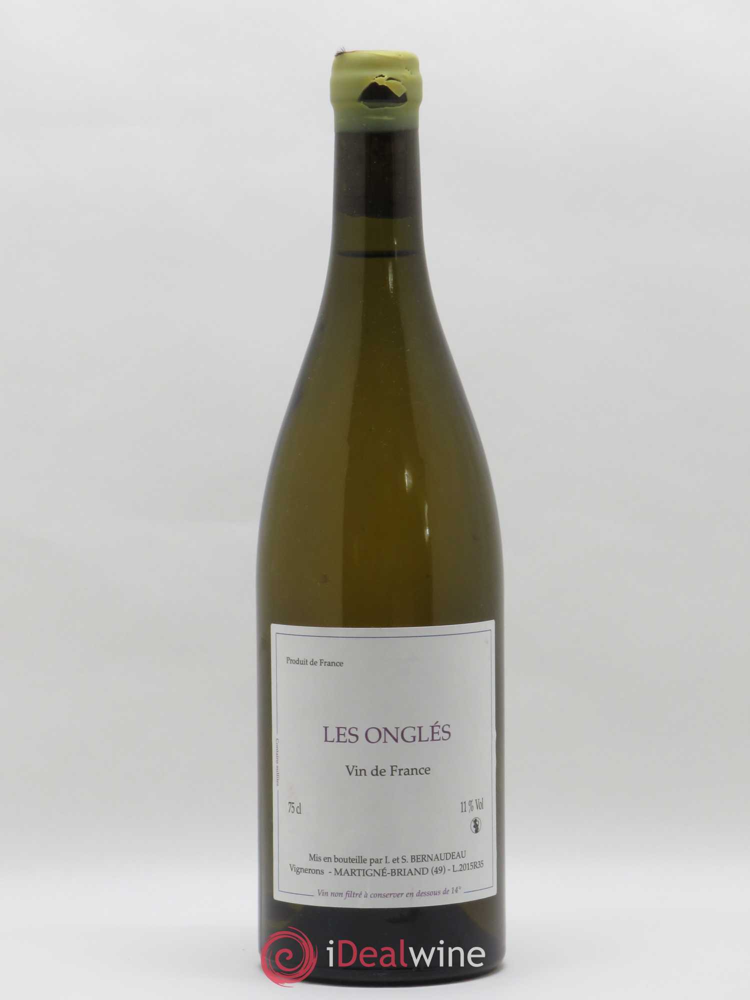 Vin de France Les Onglés Stéphane Bernaudeau 2015 - Lot de 1 bouteille - 0