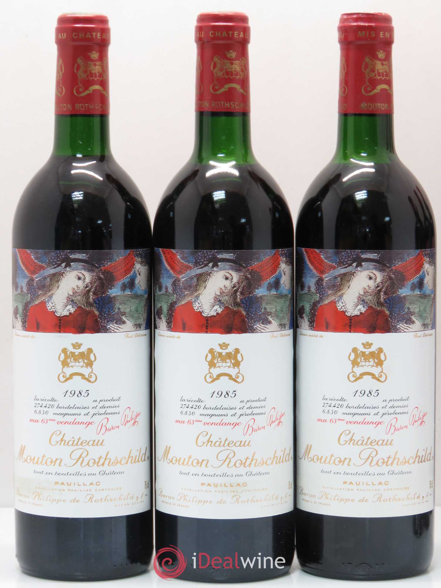 Château Mouton Rothschild 1er Grand Cru Classé 1985 - Lot de 12 bouteilles - 3