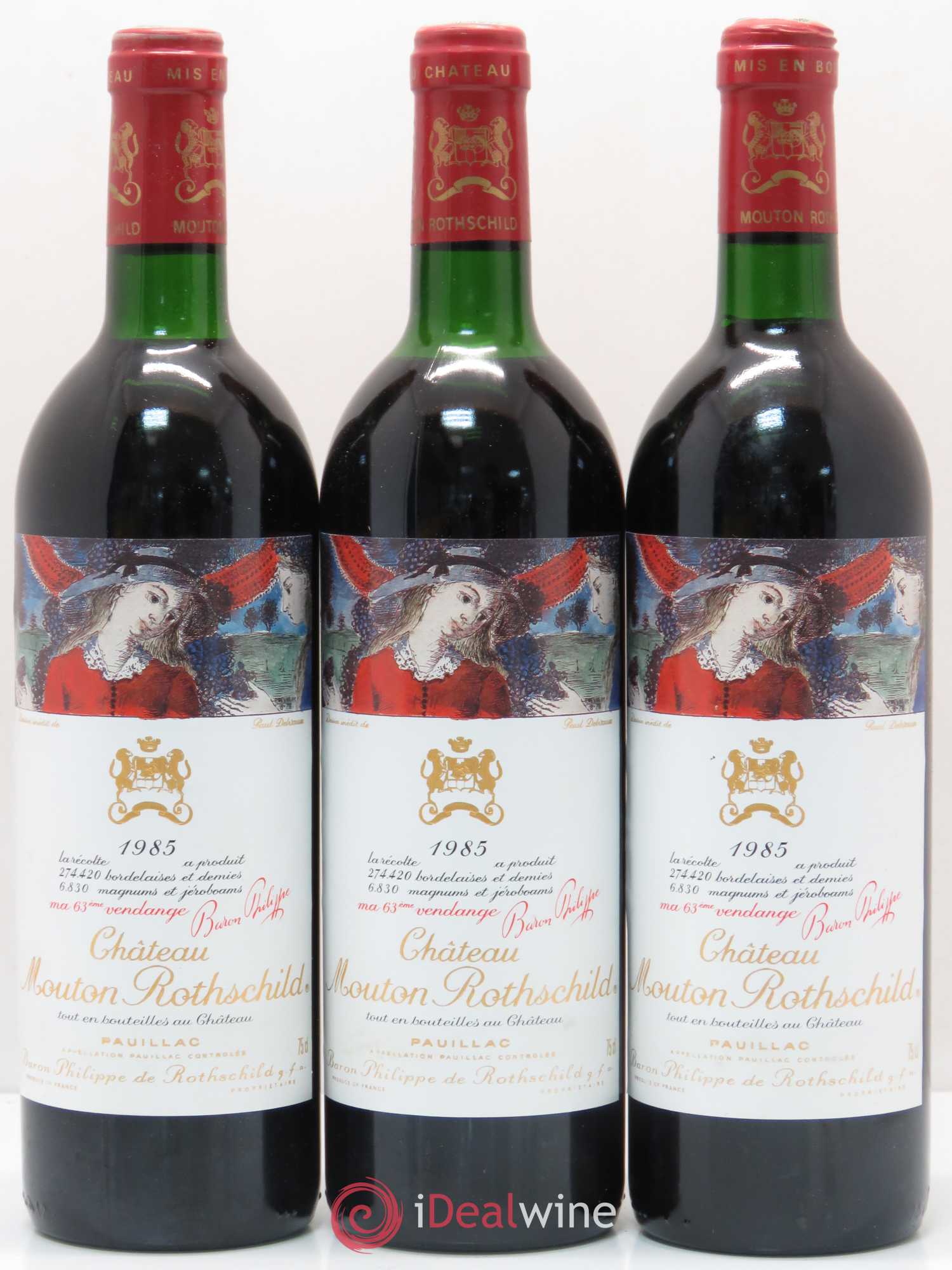 Château Mouton Rothschild 1er Grand Cru Classé 1985 - Lot de 12 bouteilles - 4