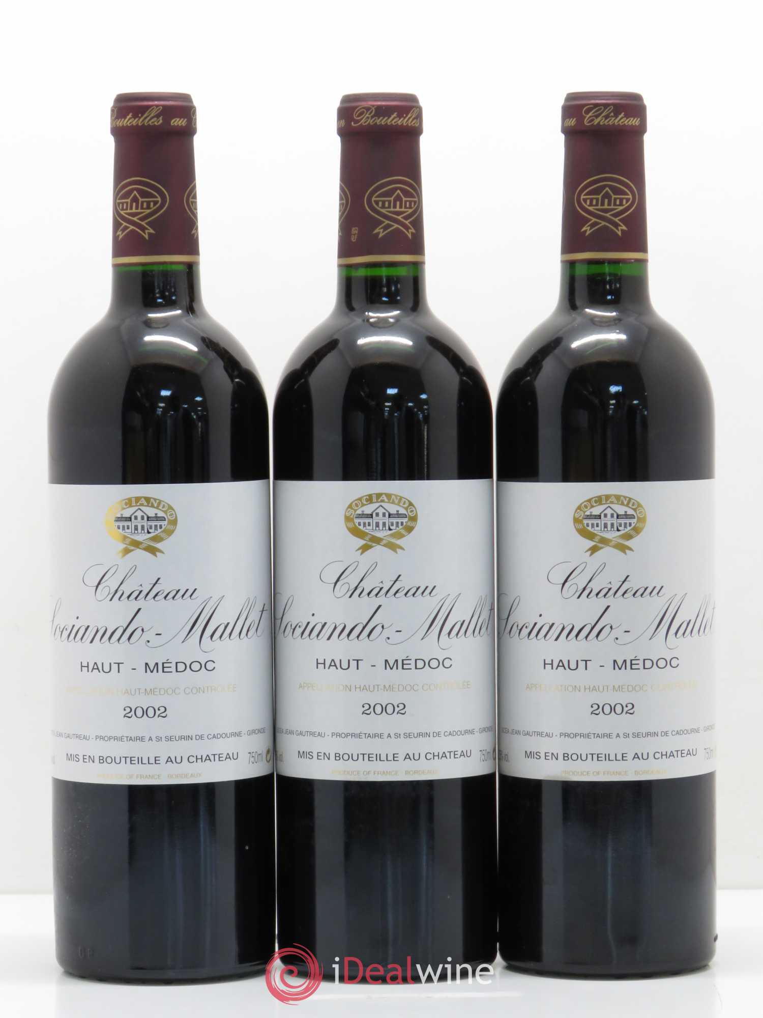 Château Sociando Mallet 2002 - Lot de 12 bouteilles - 2