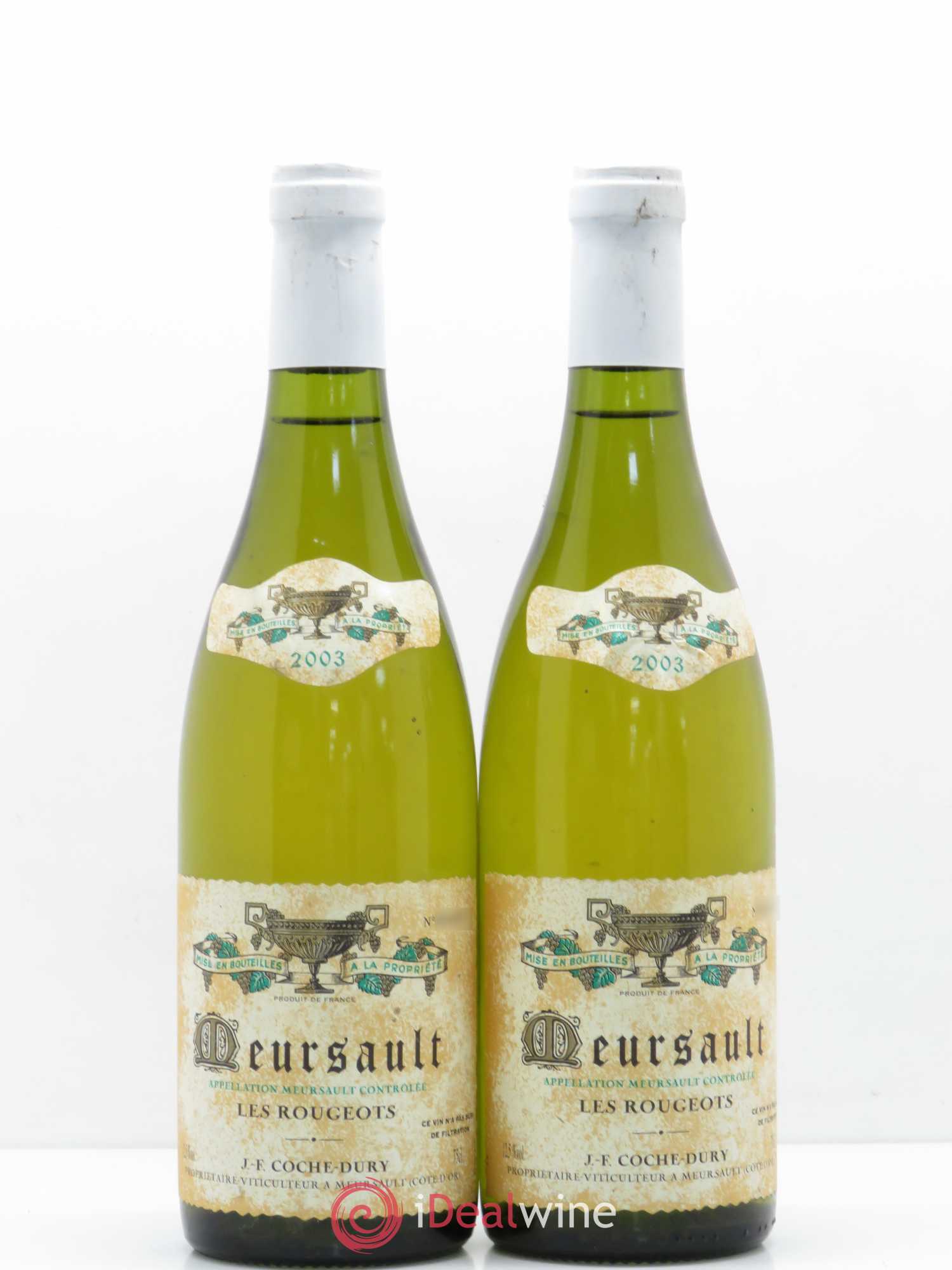 Meursault Les Rougeots Coche Dury (Domaine) 2003 - Lot de 2 bouteilles - 0