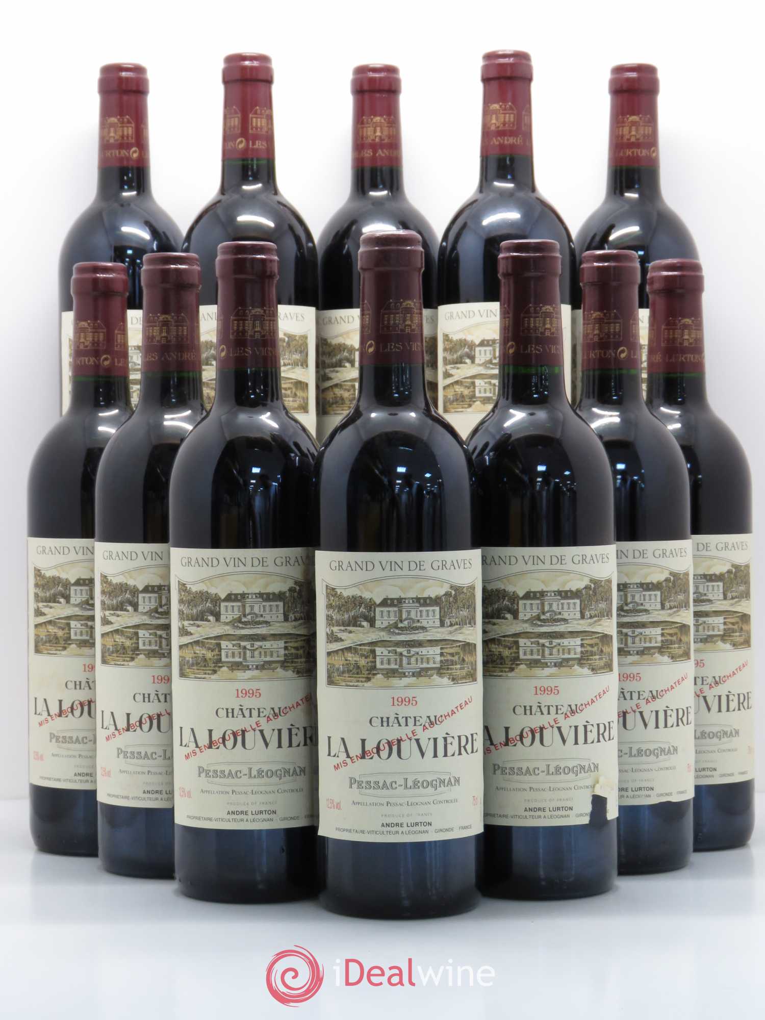 Château la Louvière 1995 - Lot de 12 bouteilles - 0