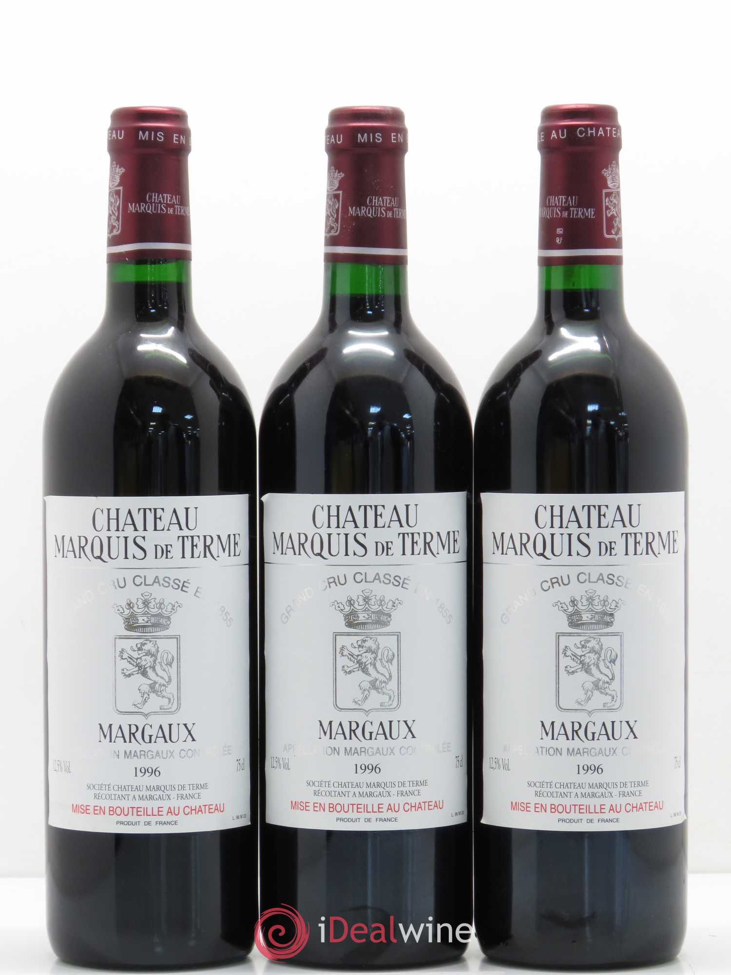 Château Marquis de Terme 4ème Grand Cru Classé 1996 - Lot de 12 bouteilles - 2