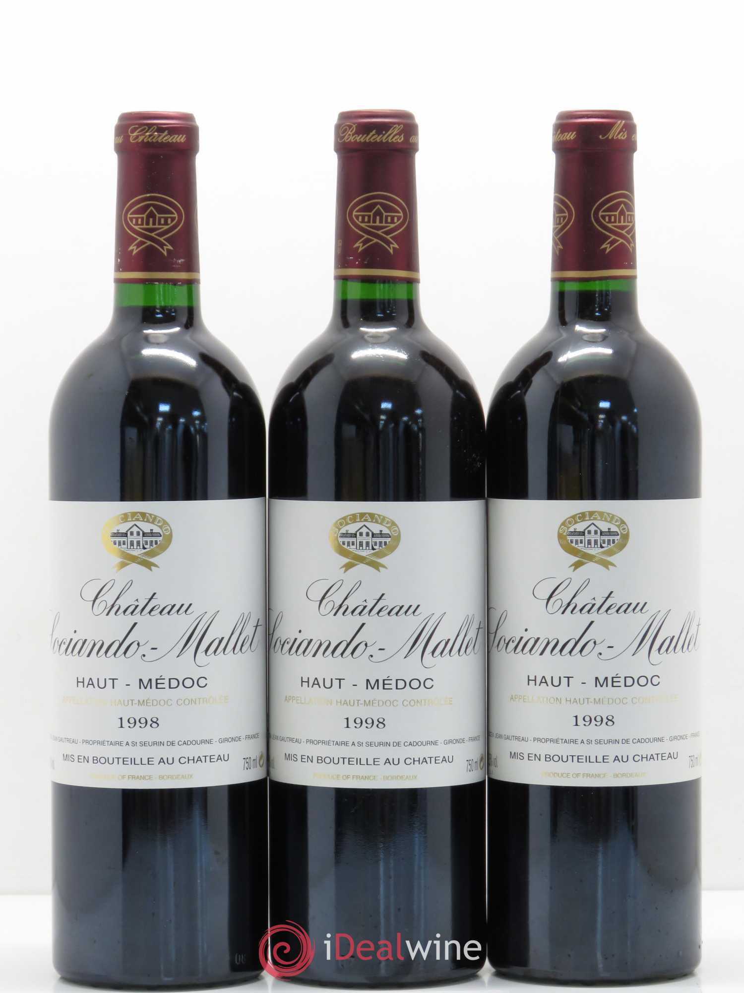 Château Sociando Mallet 1998 - Lot de 12 bouteilles - 3