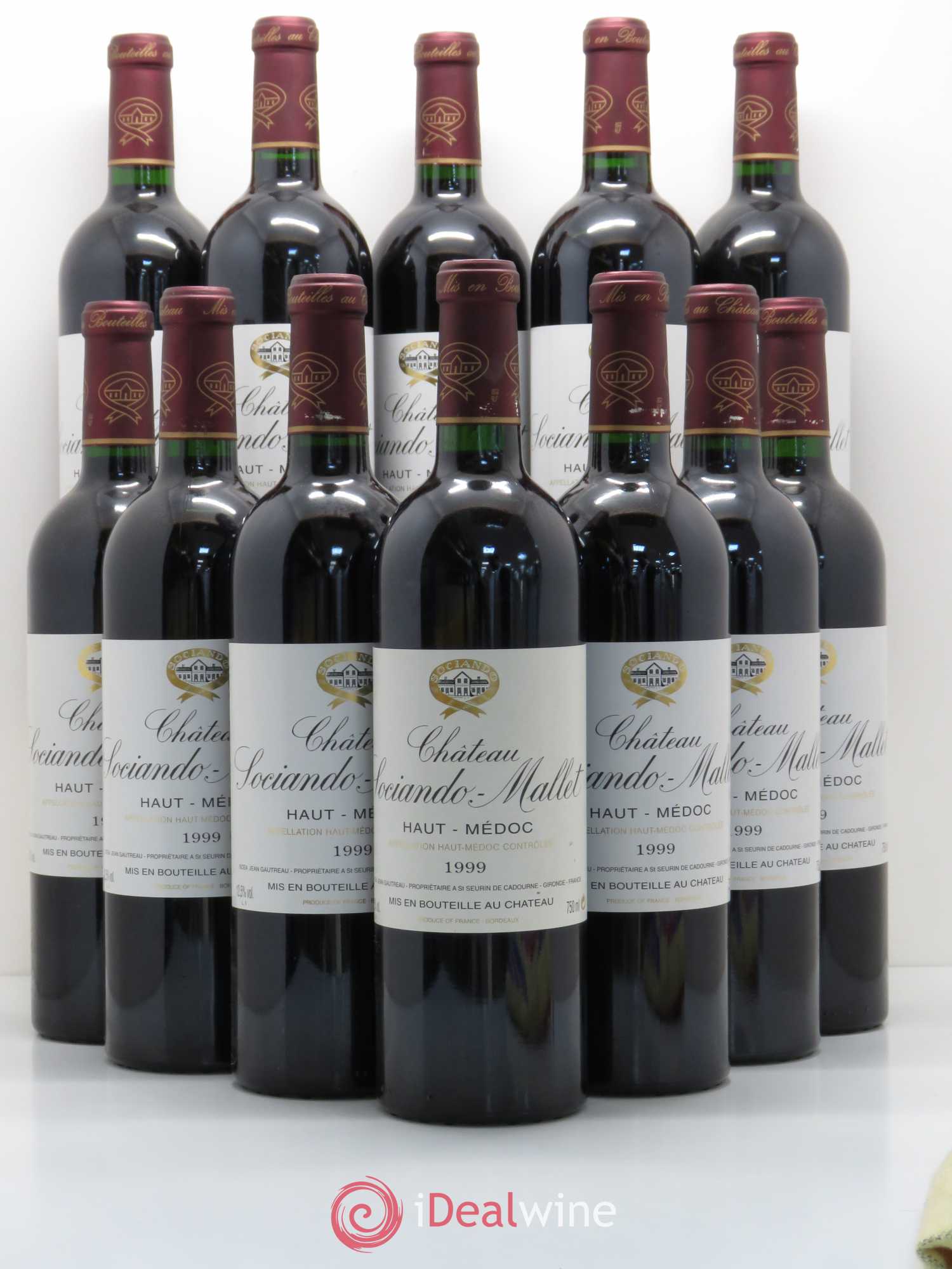 Château Sociando Mallet 1999 - Lot de 12 bouteilles - 0