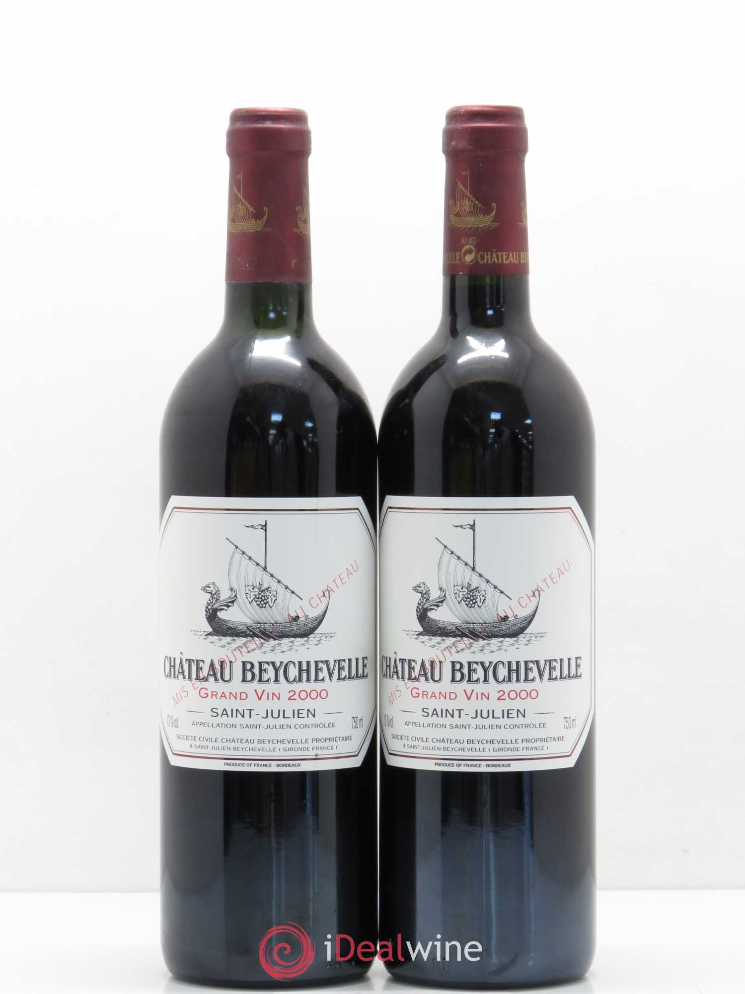 Château Beychevelle 4ème Grand Cru Classé 2000 - Lot de 2 bouteilles - 0