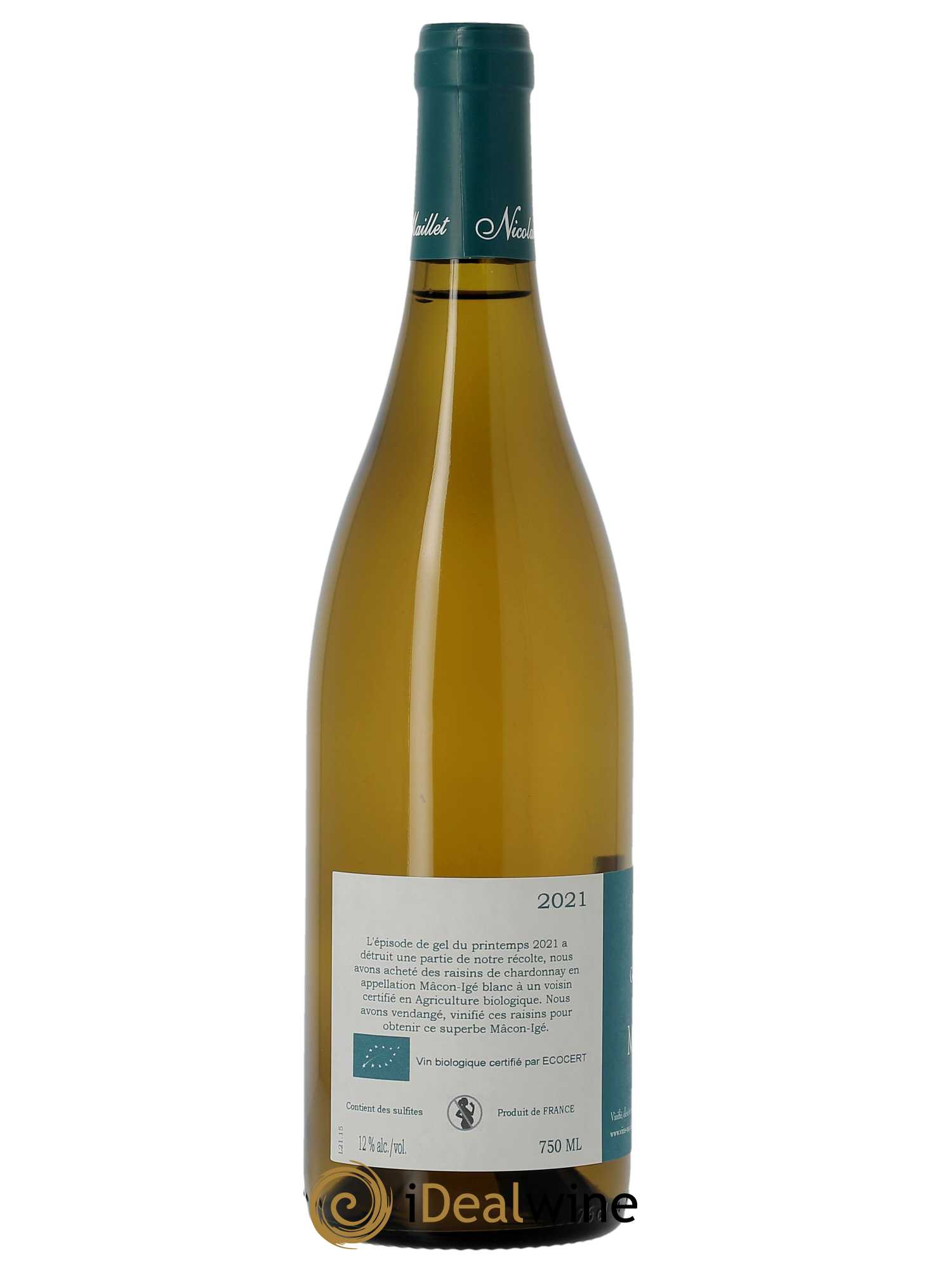Mâcon-Igé Nicolas Maillet 2021 - Lot of 1 bottle - 1