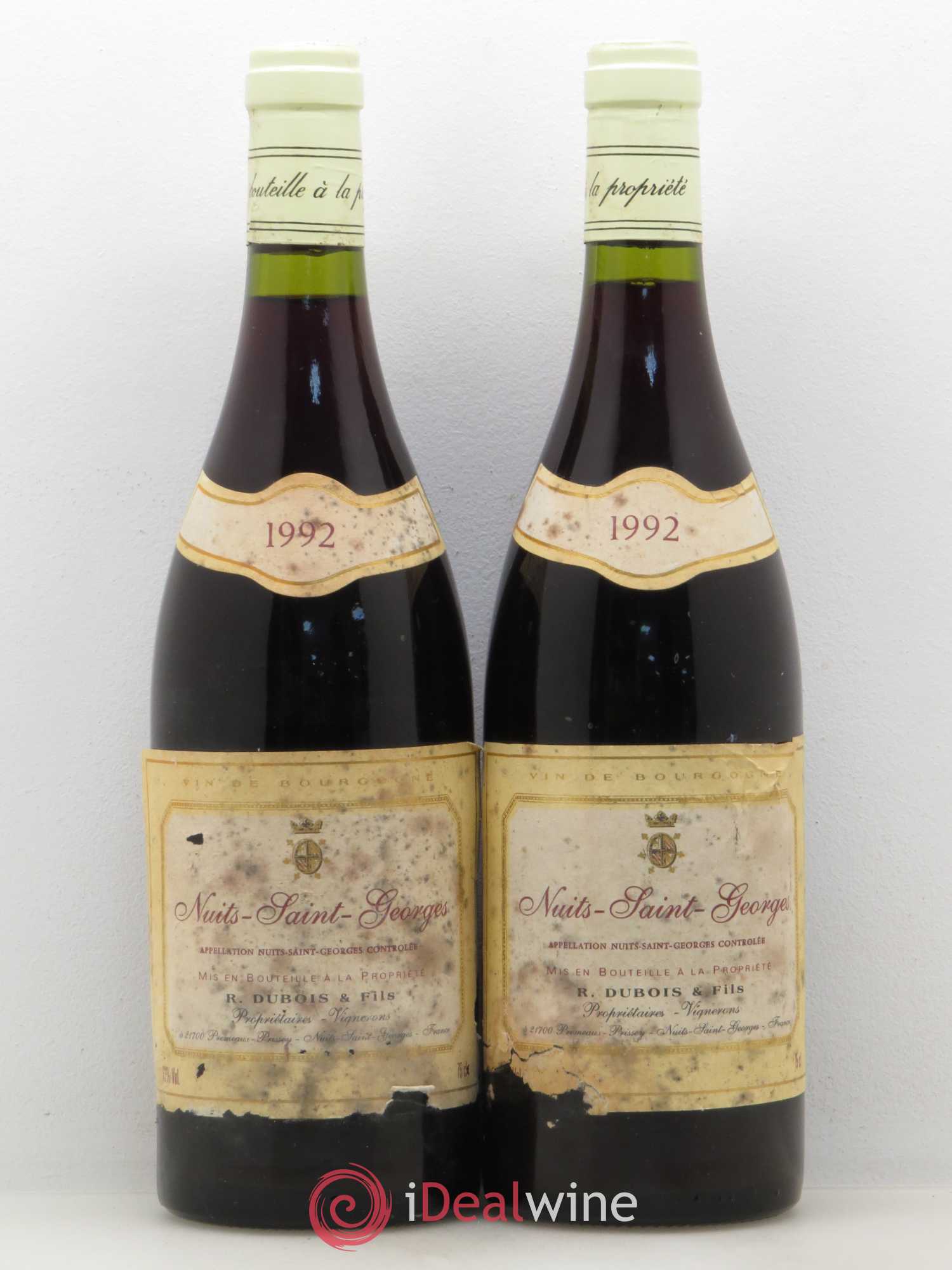 Nuits-Saint-Georges Domaine Dubois 1992 - Lot de 2 bouteilles - 0